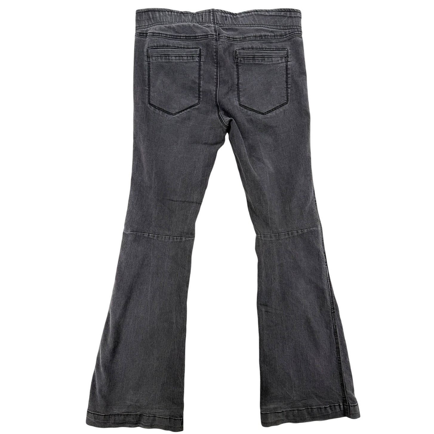 Free People Free People Penny Pull On Flare Wide Leg Boho Jeans Gray Size 30" / US 8 / IT 44 - 4 Thumbnail