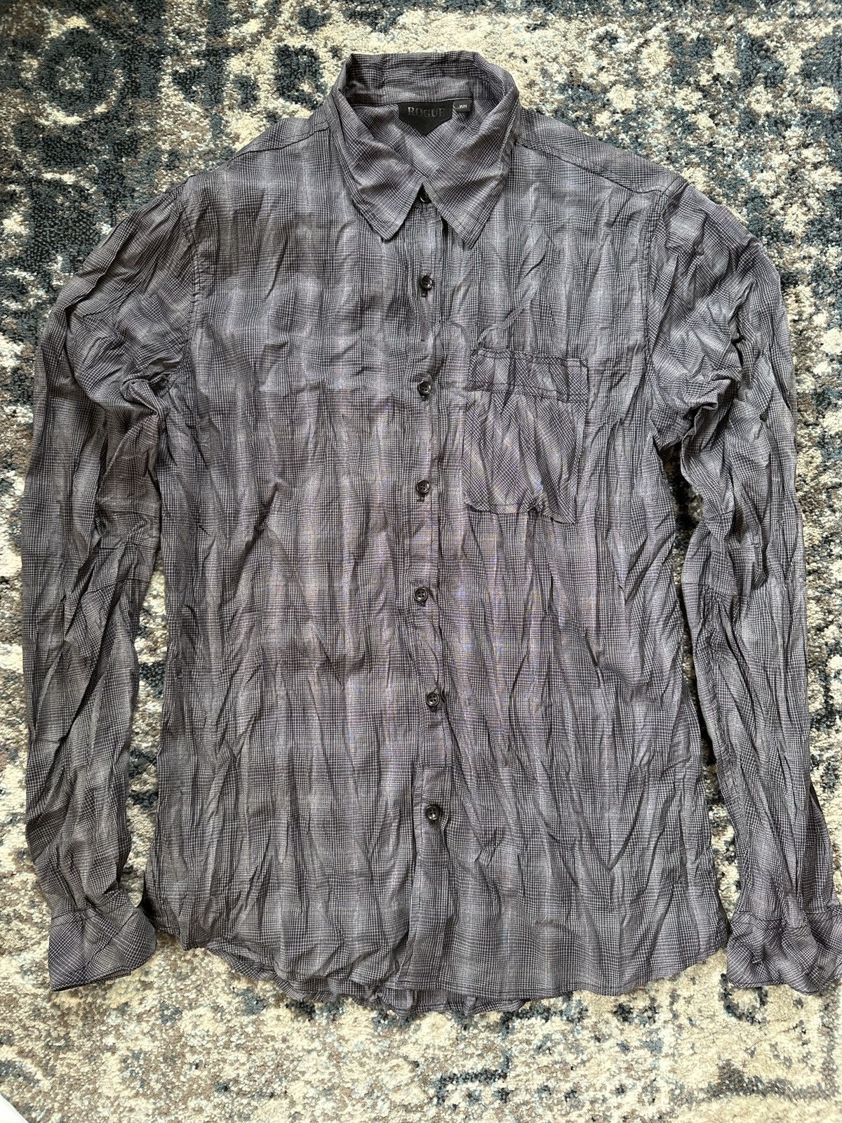 Rogue Rogue Grey / Black Patterned Long-Sleeve Button-down Medium Size US M / EU 48-50 / 2 - 1 Thumbnail