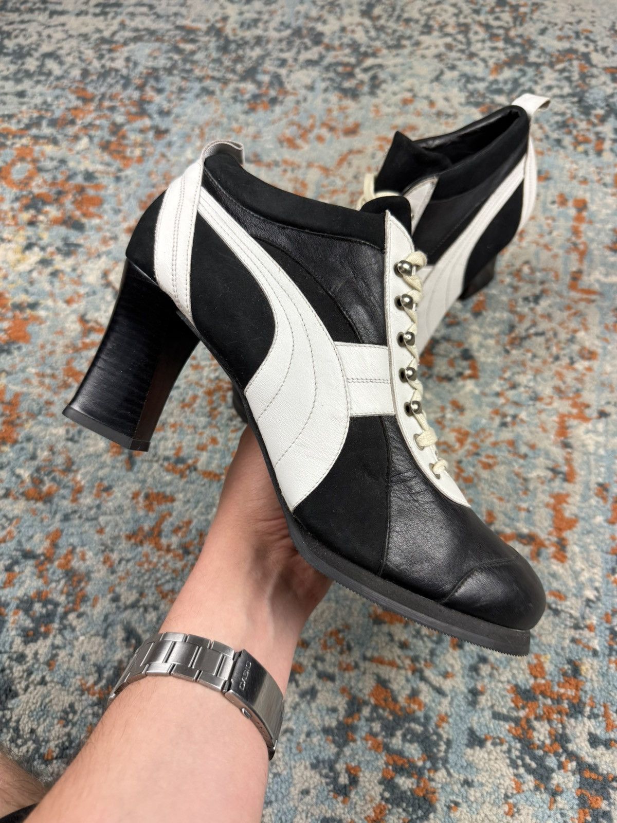 Puma 💥 GRAIL Rare vintage 90s Puma ankle boots heels avant garde Size US 9 / IT 39 - 1 Thumbnail