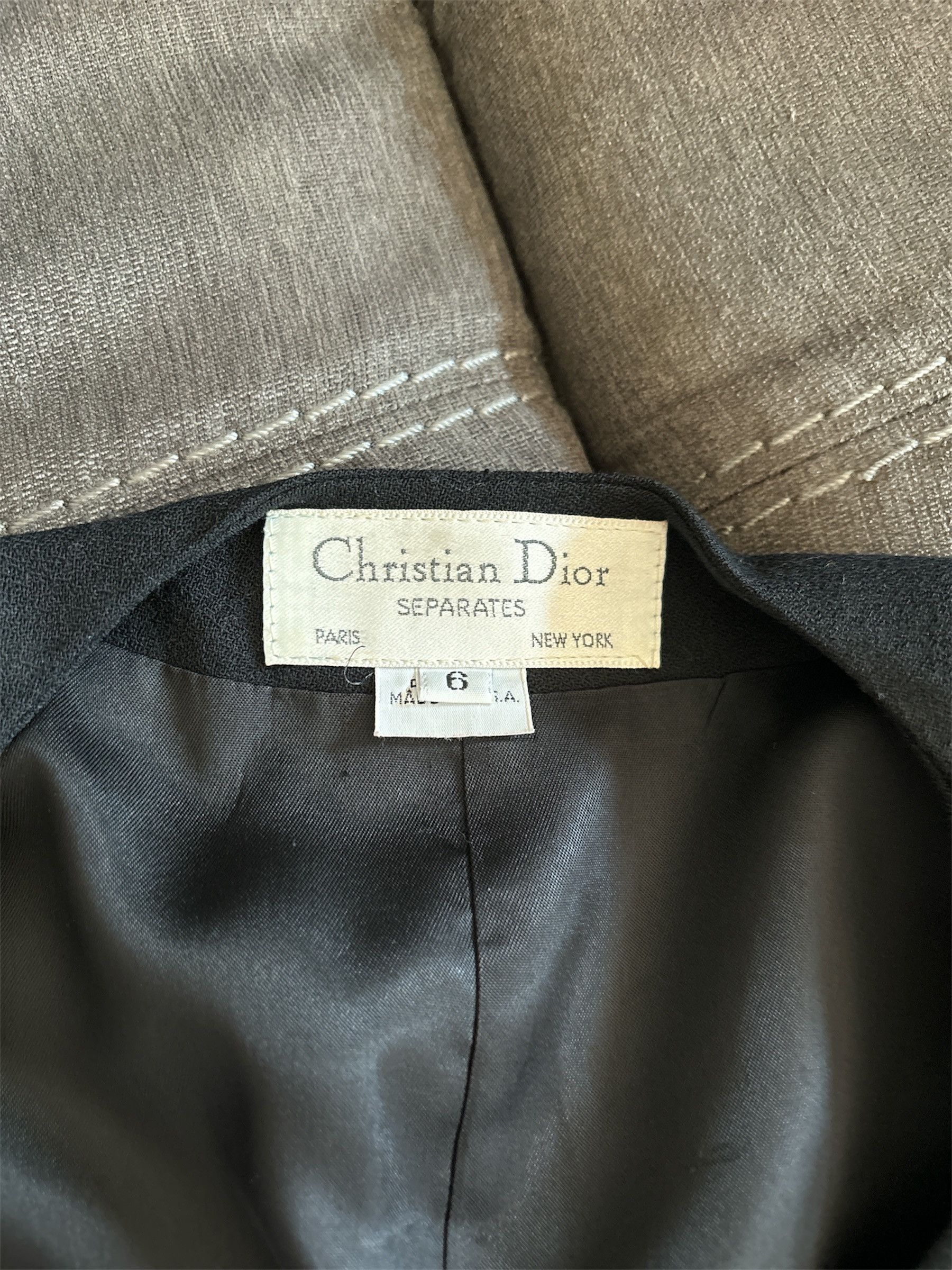 Christian Dior Monsieur Vtg Christian Dior 100% Wool Black Button Blazer Jacket Size M / US 6-8 / IT 42-44 - 5 Thumbnail