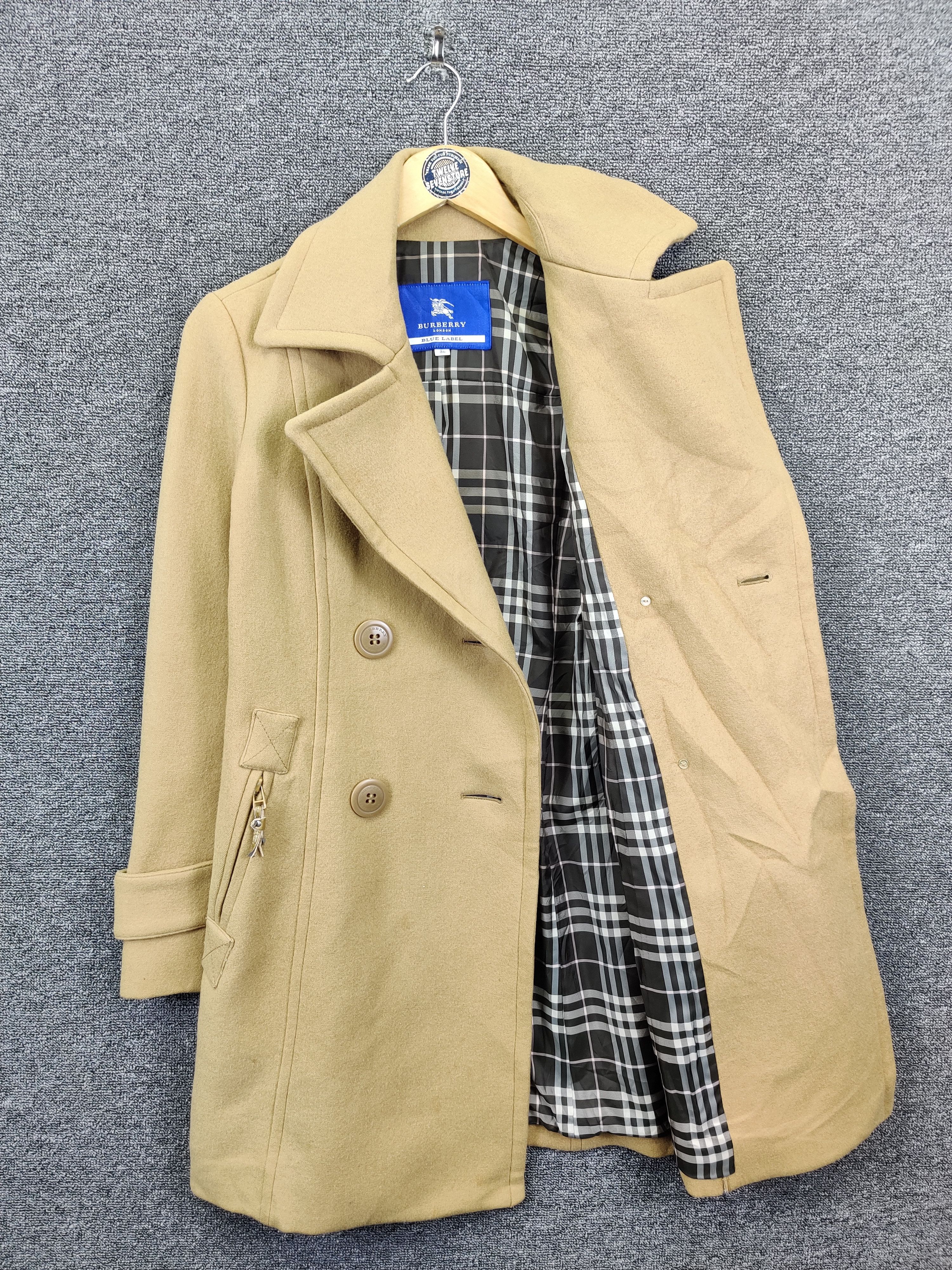 Burberry Vintage Burberry Nova Check Wool Double Breasted Coat Size US S / EU 44-46 / 1 - 7 Thumbnail