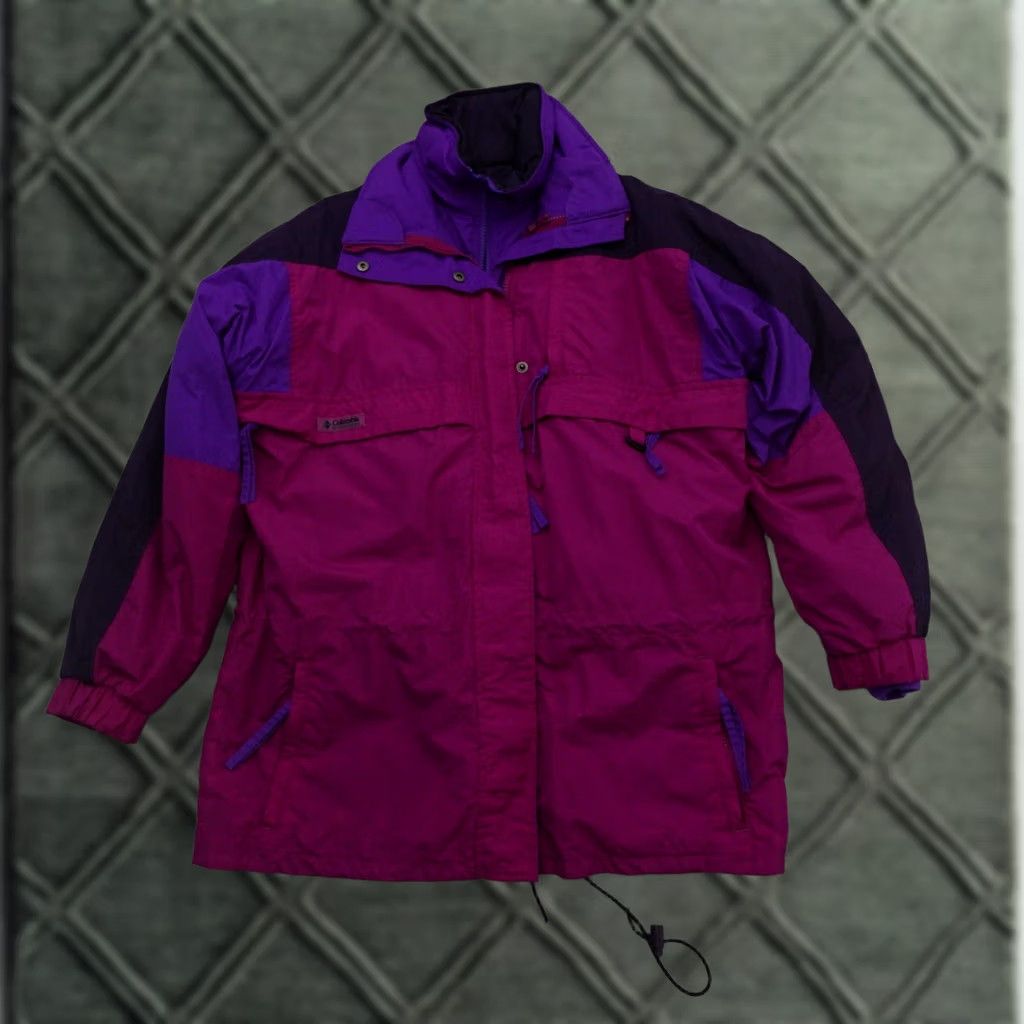 Vintage VINTAGE Columbia Jacket 3-in-1 Winter Purple L (22X29) Women 90s 90s Theme Measurements in Pictures Size L / US 10 / IT 46 - 1 Thumbnail