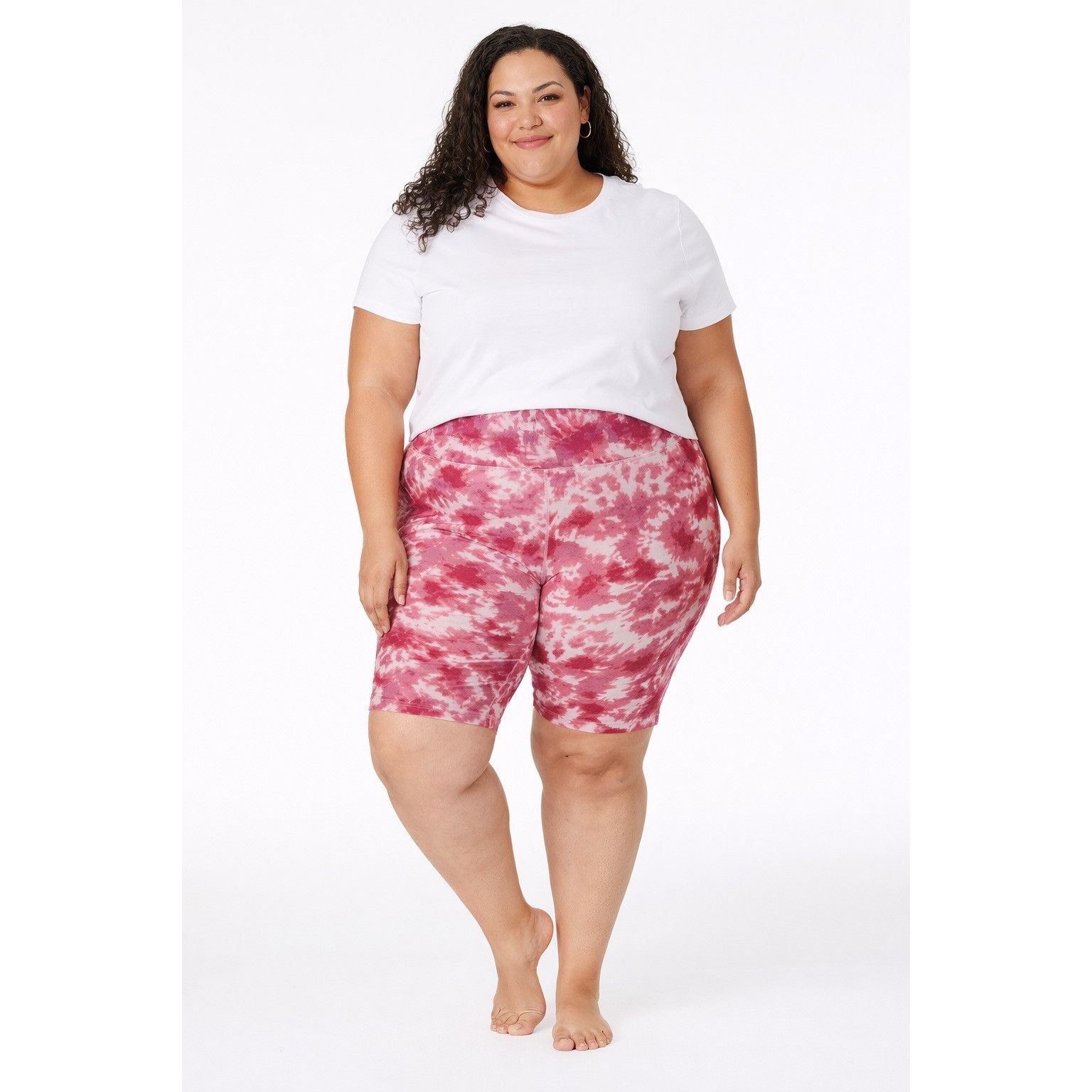 Other Kim Gravel Shorts - Pink Tie Dye Biker NWOT - Size 4XP Size 36" / US 14 / IT 50 - 1 Thumbnail