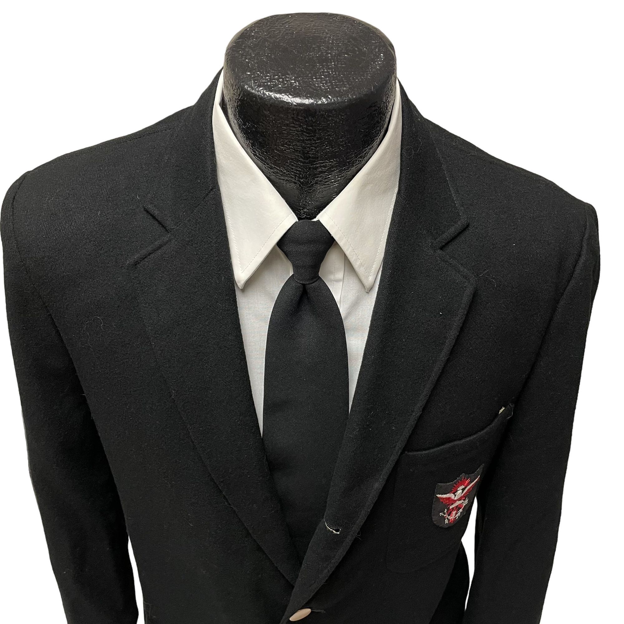 Other Vtg Sport Coat WOOL Jacket MILITARY USN US Army Patch Blazer Size 38R - 2 Thumbnail