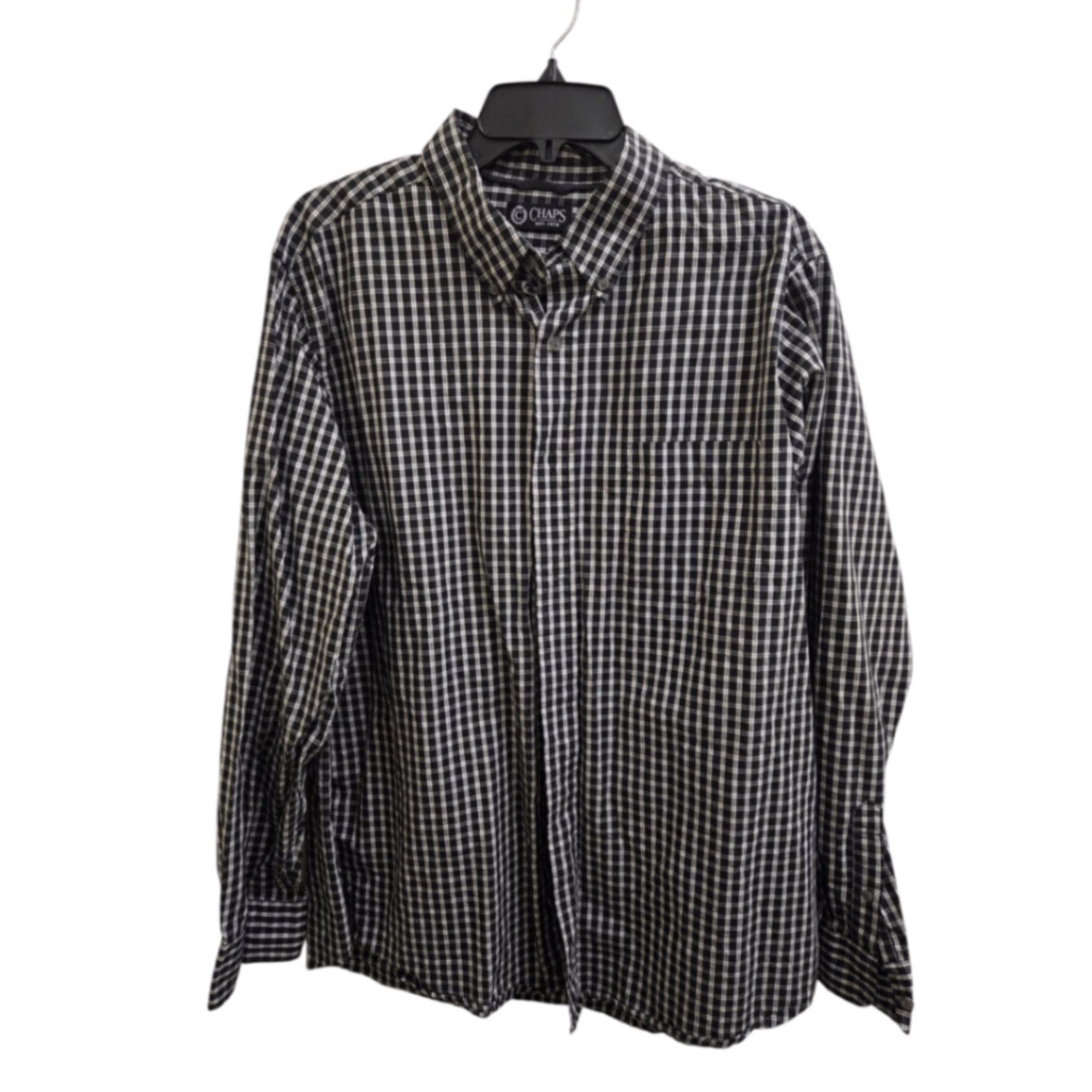 Chaps Very Good L Black plaid Chaps Button-Down Shirt Size US L / EU 52-54 / 3 - 1 Preview