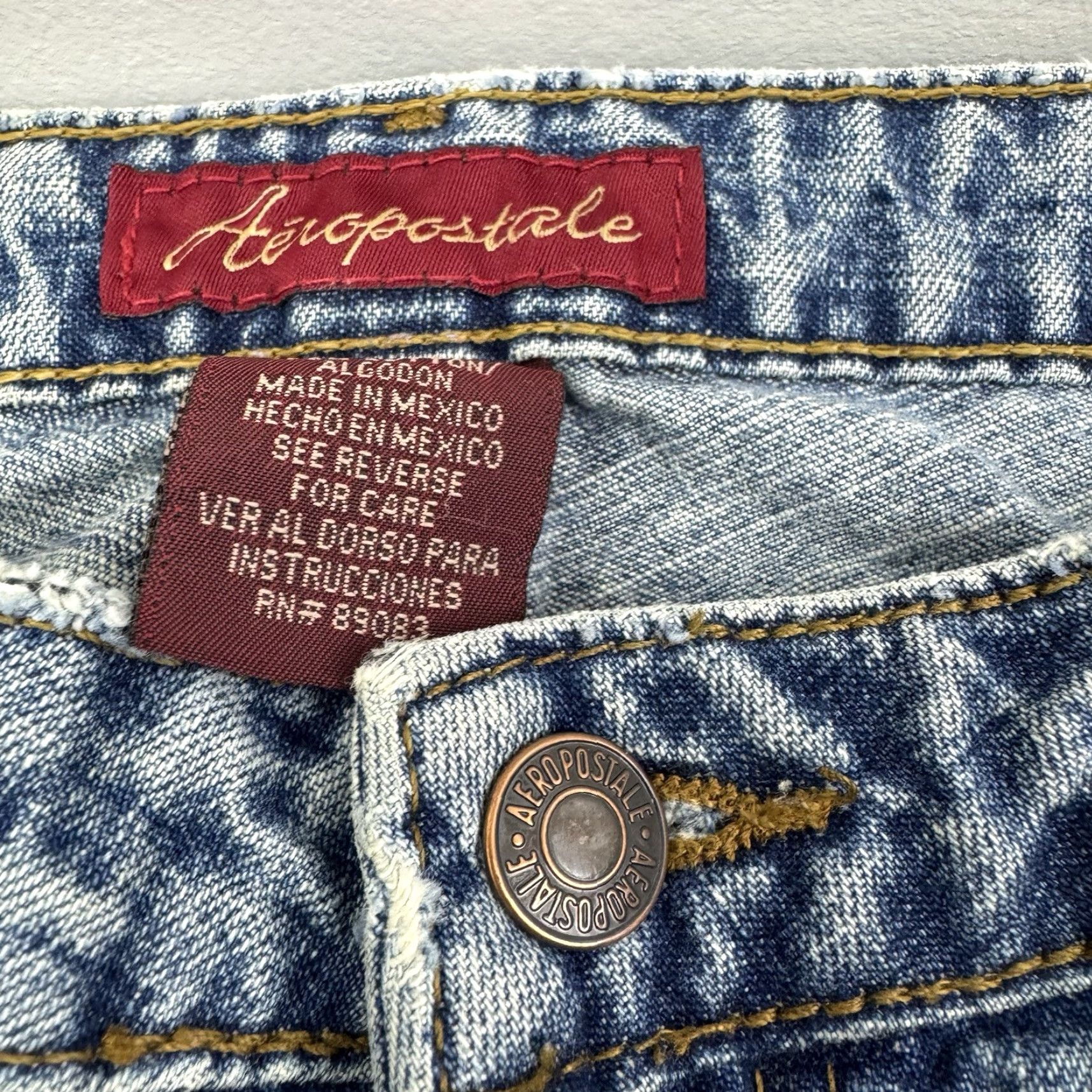 Vintage VINTAGE Y2K Aeropostale Flare Bootcut Jeans Womens 11/12 Long Hipster Hippie Blue Size 32" / US 10 / IT 46 - 5 Thumbnail