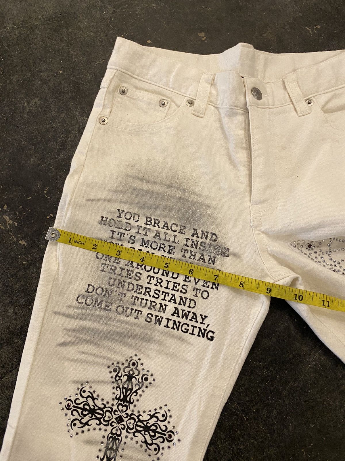If Six Was Nine × Japanese Brand × Le Grande Bleu (L.G.B.) Y2k Pentys Japan Cross wise flare Jeans Size 26" / US 2 / IT 38 - 14 Thumbnail