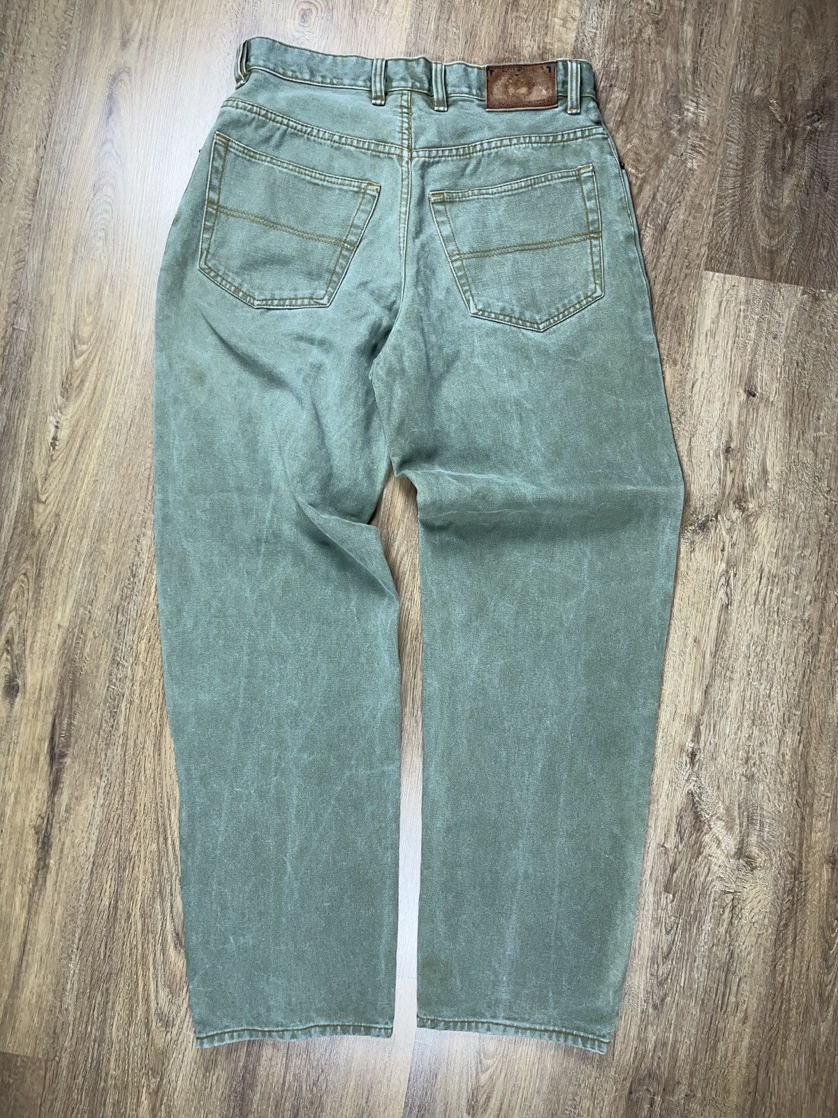 Vintage ➕baggy jeans washed green jnco style streetwear hype y2k Size US 32 / EU 48 - 2 Thumbnail