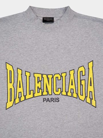 Balenciaga o1w1db11225 Boxing T-Shirt Oversize Fit in Grey Size US L / EU 52-54 / 3 - 3 Thumbnail