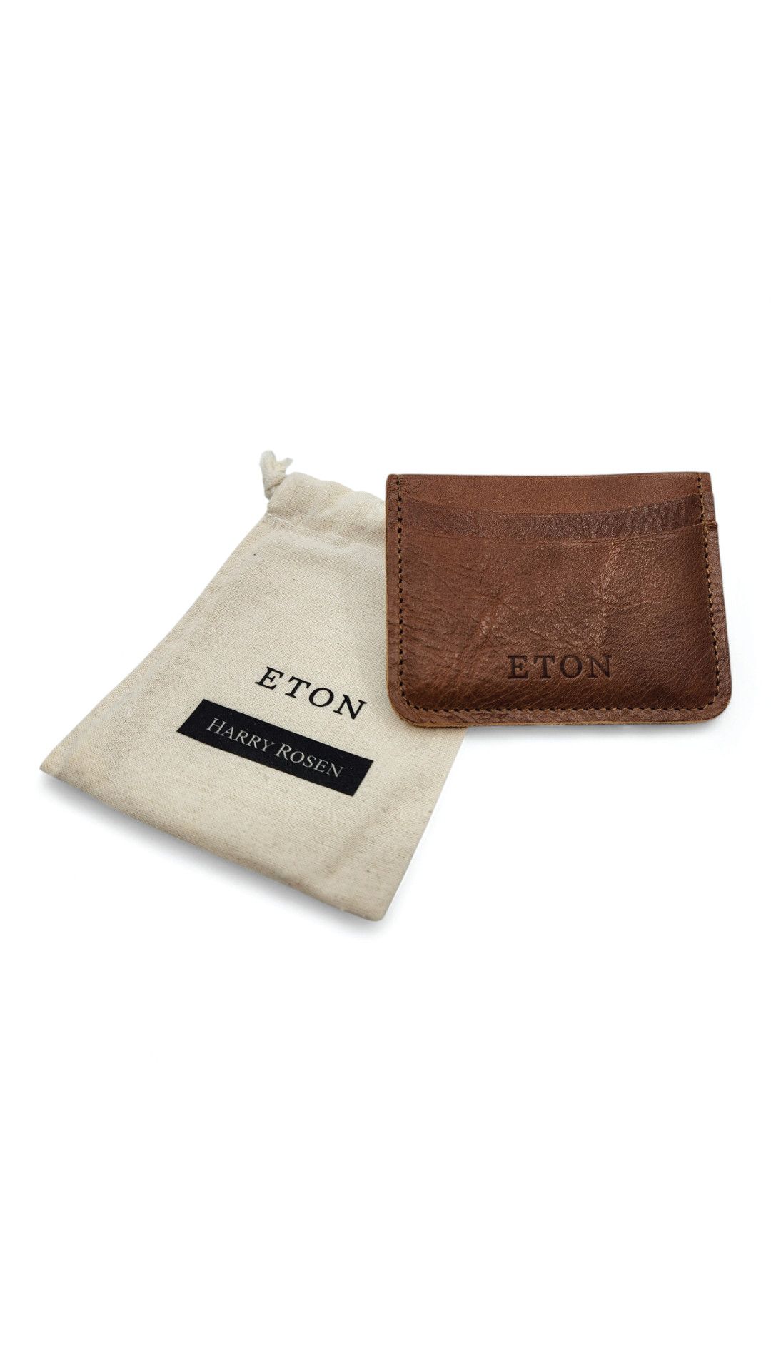 Eton Eton Brown Leather Cardholder (with Harry Rosen Pouch) Size ONE SIZE - 8 Thumbnail