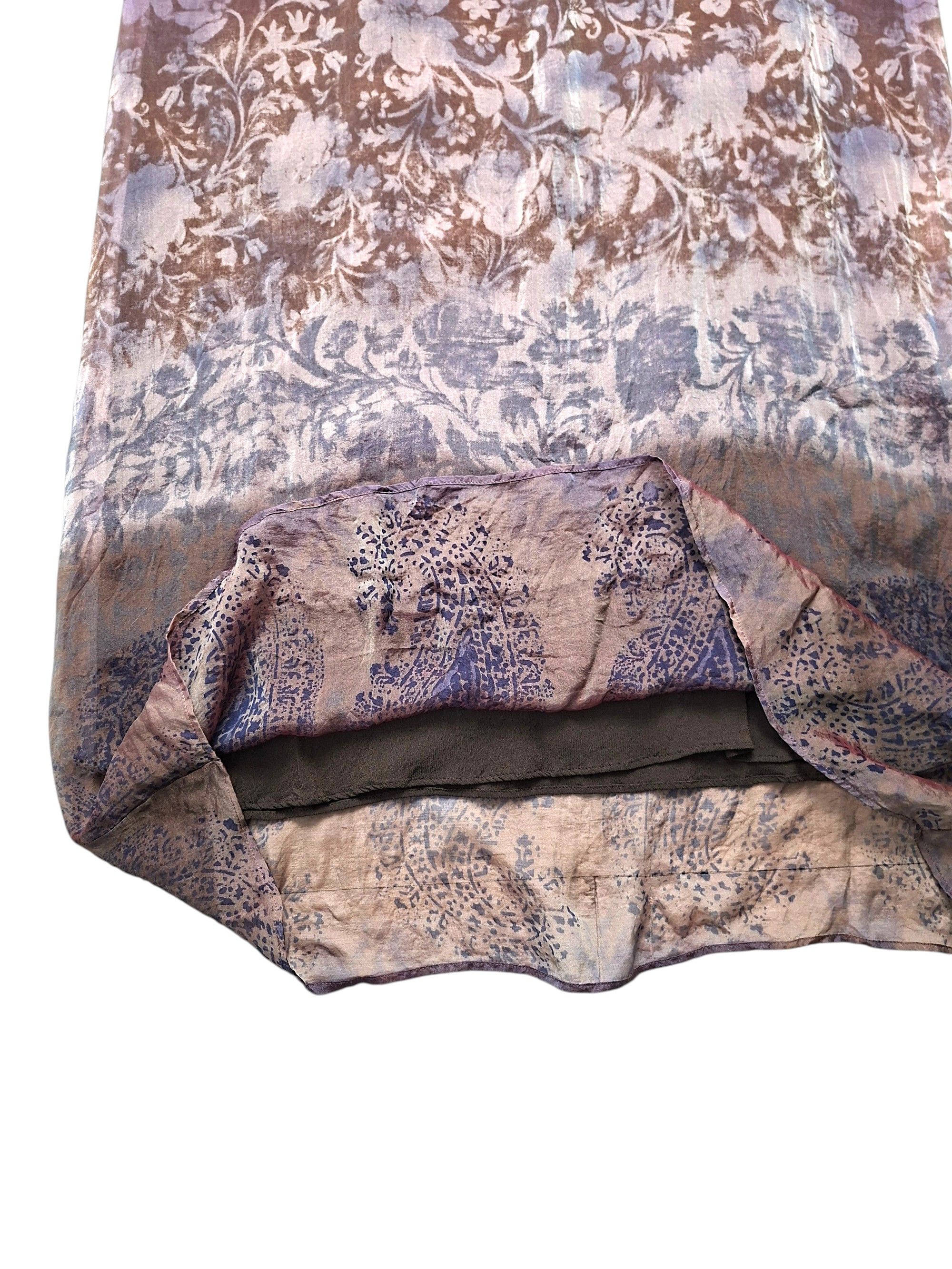 Max Mara Vintage MAX MARA Pura Seta Silk Midi Dress Floral Size S / US 4 / IT 40 - 9 Thumbnail