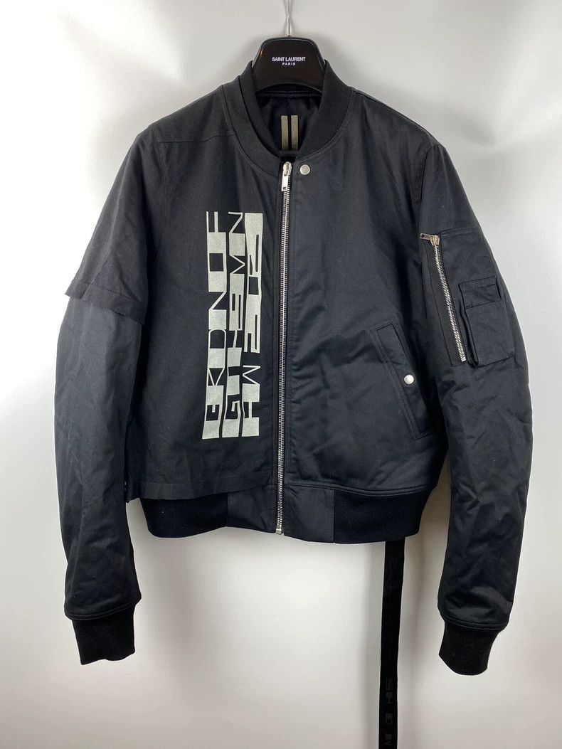 Rick owens Patchwork logo ma1 baseball jacket
