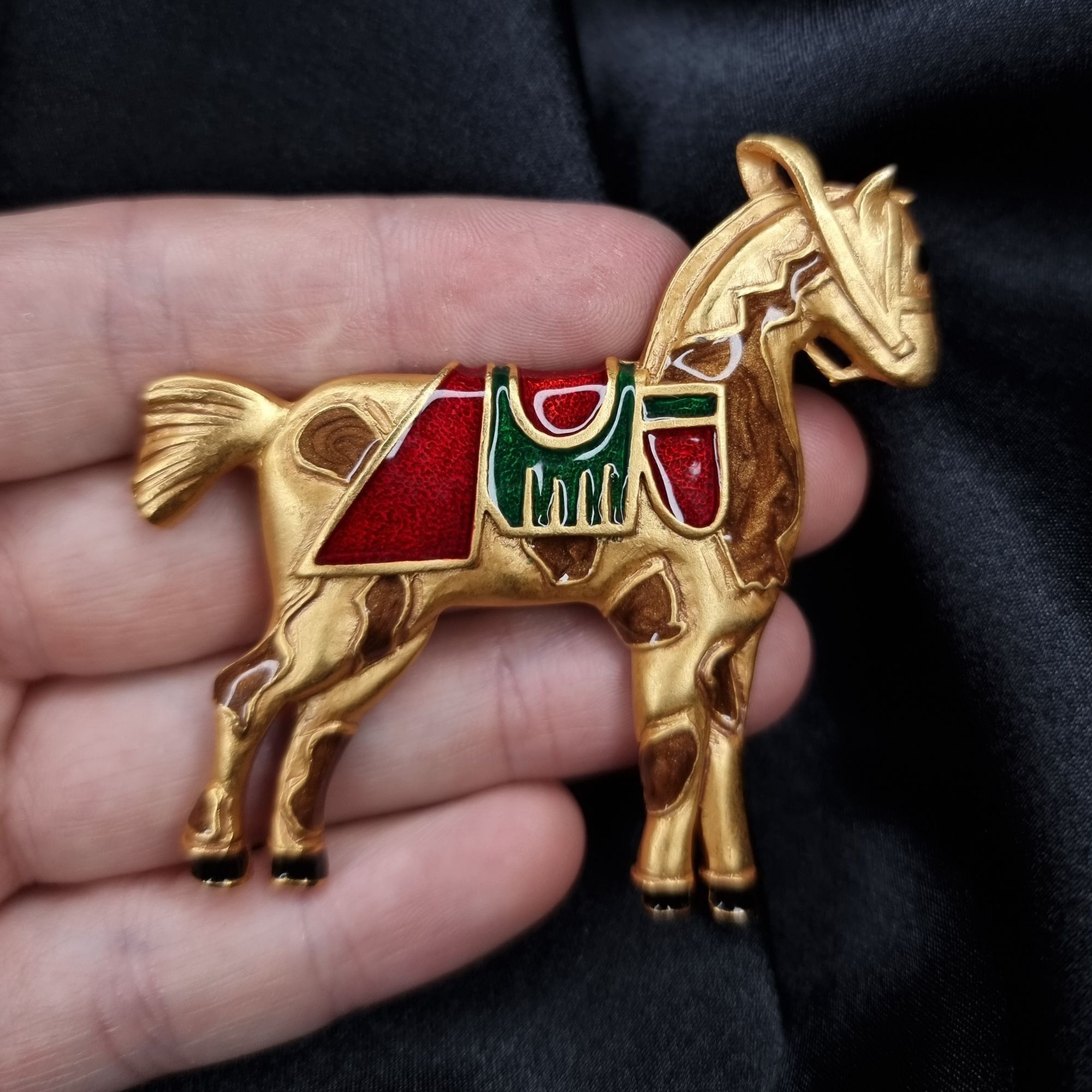 Vintage Vintage 1994 Museum Of American Folk Art Horse Brooch Pin Go Size ONE SIZE - 5 Thumbnail