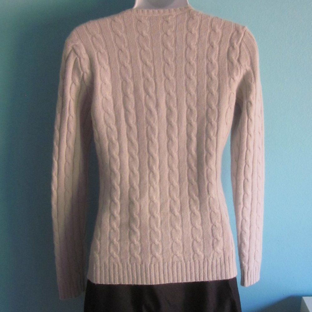 Ralph Lauren Black Label Ralph Lauren Black Label Cabled V-Neck Pullover Slim Fit Si Size S / US 4 / IT 40 - 4 Thumbnail