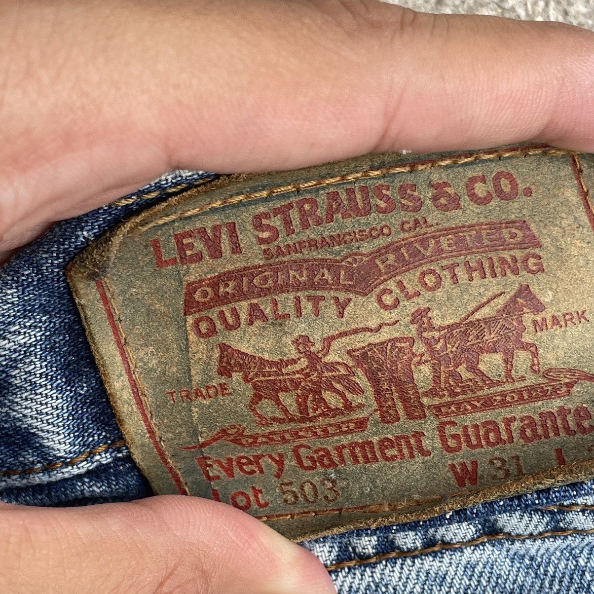 Levi's × Levi's Vintage Clothing “DISTRESSED SELVEDGED LEVIS” RARE WHITELINE SELVEDGE DENIM Size US 30 / EU 46 - 12 Thumbnail