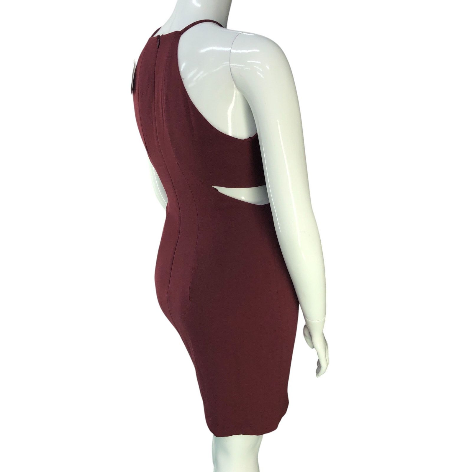 INTERMIX Intermix Sz L Dress Kirby Fitted Cut Out Shift Burgundy NEW Size L / US 10 / IT 46 - 8 Thumbnail