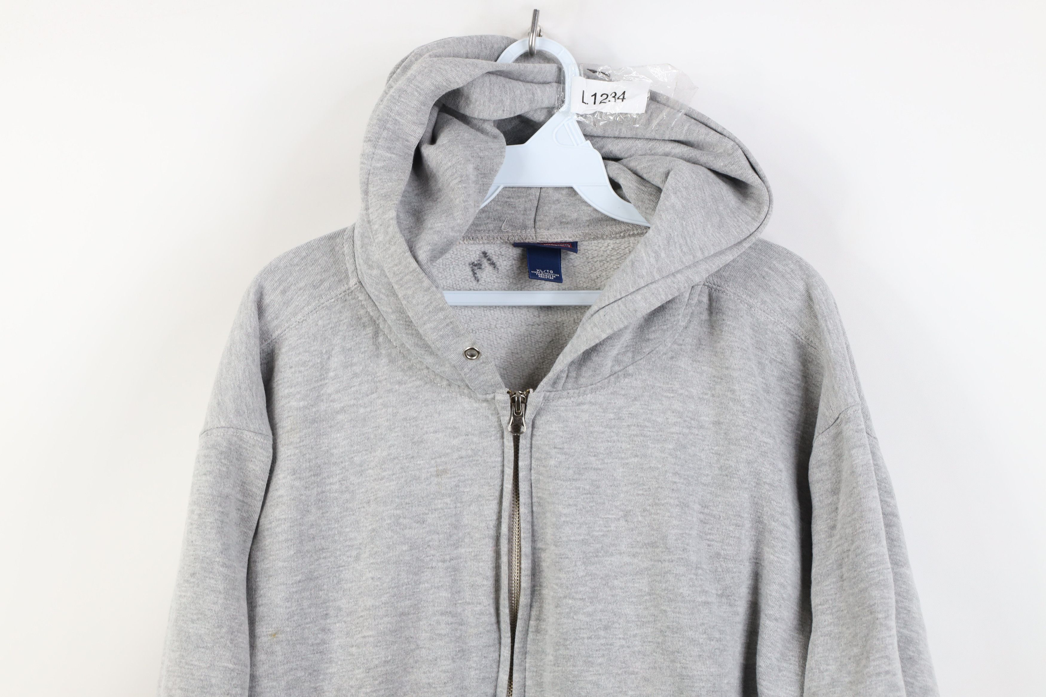 Vintage Vintage 90s Y2K Streetwear Blank Heavyweight Full Zip Hoodie Size US XL / EU 56 / 4 - 2 Thumbnail