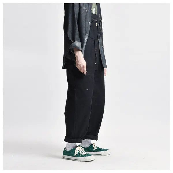 Japanese Brand Yuki Men's Street Washed Vintage Loose Multi-Pocket Overalls Size US 32 / EU 48 - 4 Thumbnail