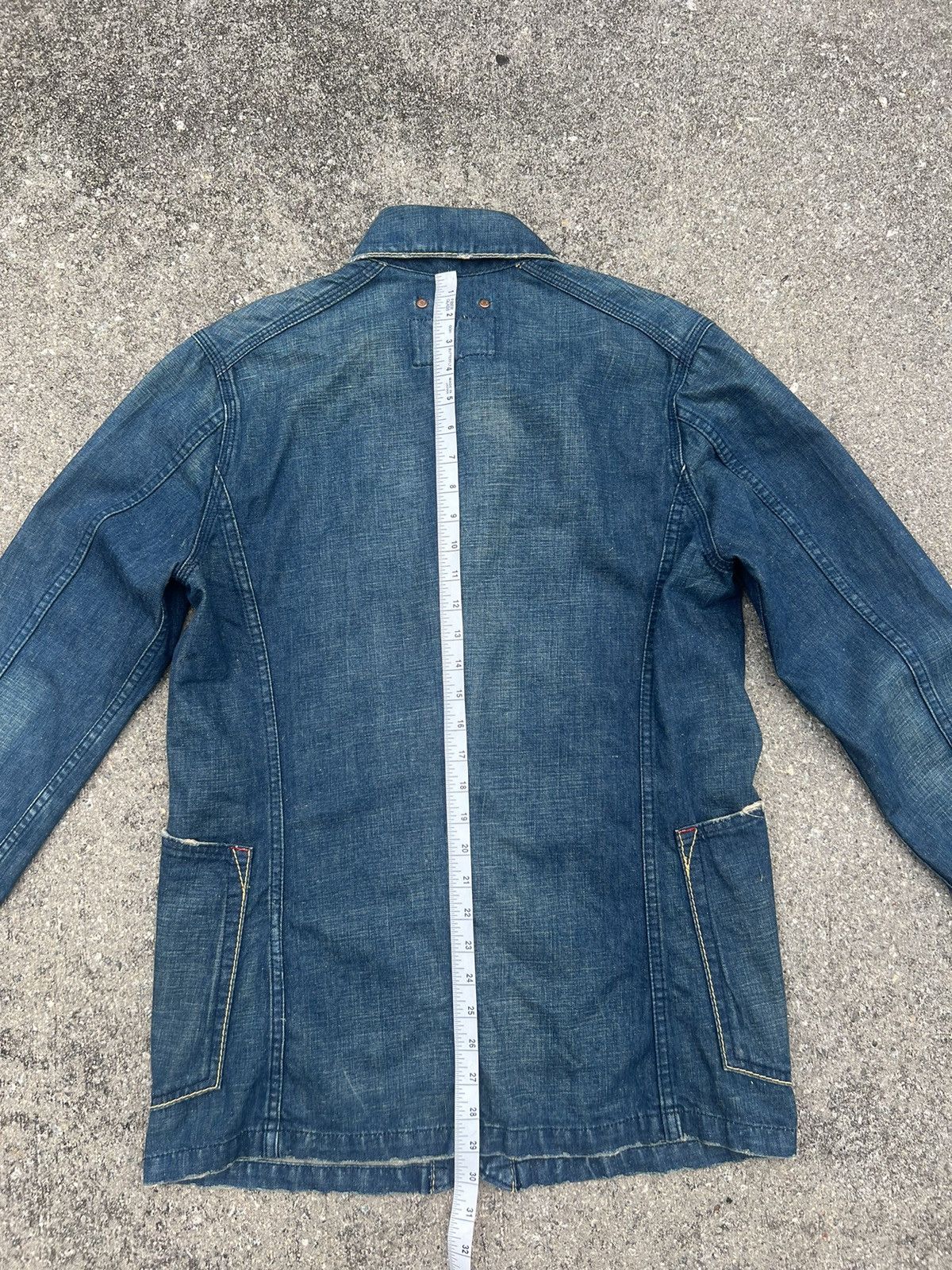 Levi's × Vintage Vintage 2002 Levi’s Redloop Distress Fade Denim Chore Jacket Size US M / EU 48-50 / 2 - 5 Thumbnail