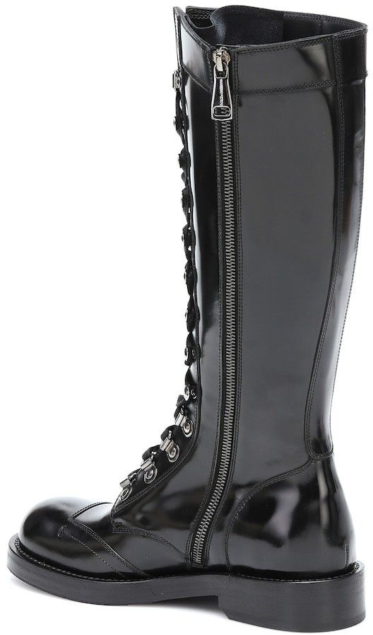 Dolce & Gabbana o1y0825 Leather Boots in Black Size US 5 / IT 35 - 2 Thumbnail
