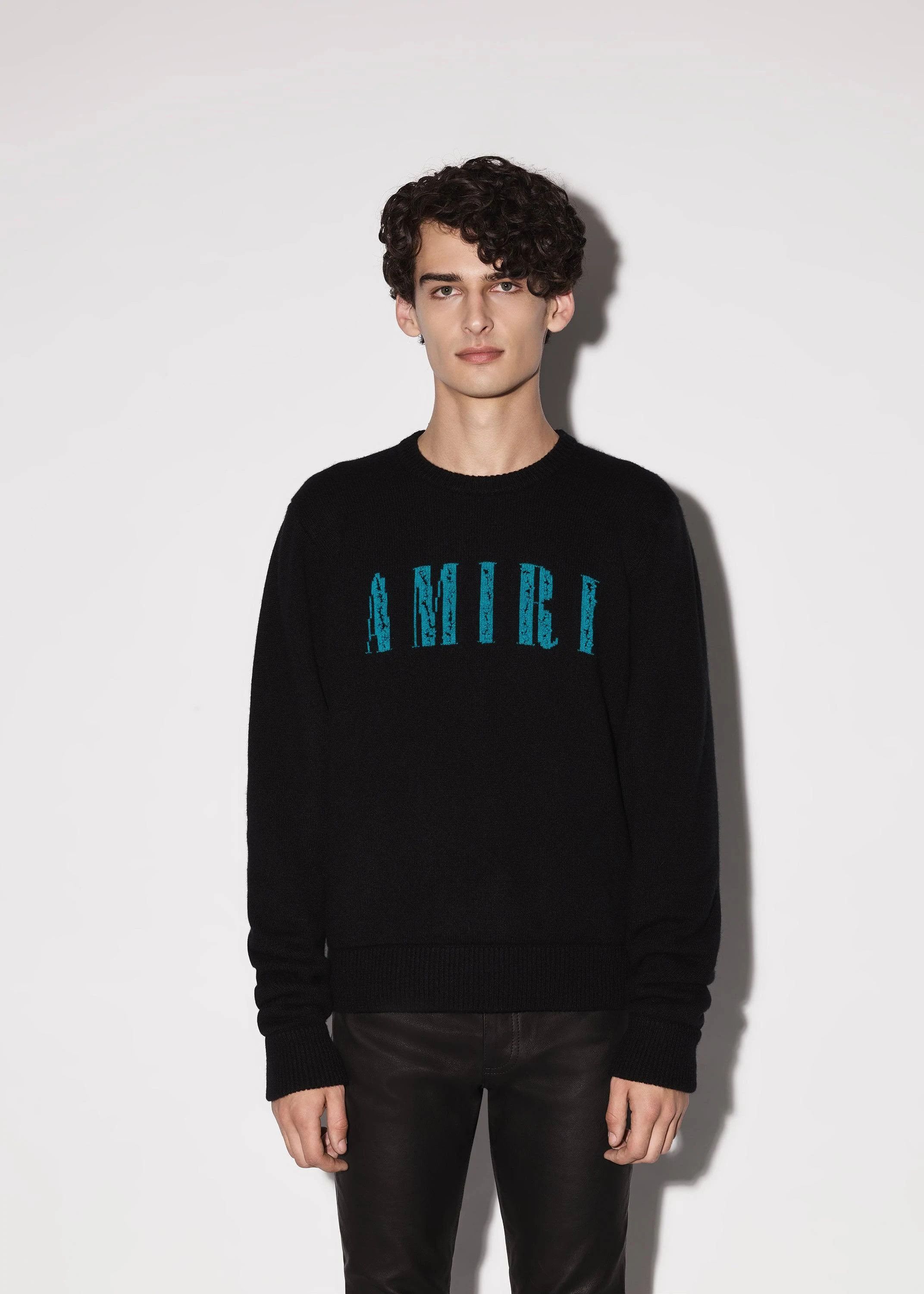Amiri o1gr1nt1024 Crewneck Sweatshirt in Black Size US L / EU 52-54 / 3 - 6 Thumbnail