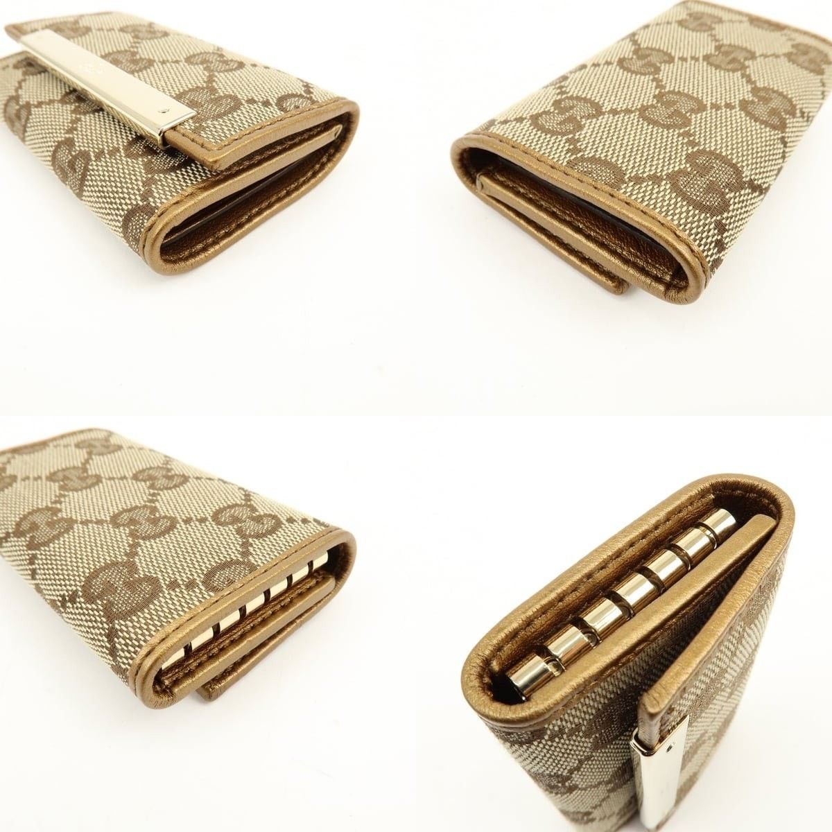 Gucci Gucci GG Canvas 6 Ring Key Case Brown Size ONE SIZE - 4 Thumbnail