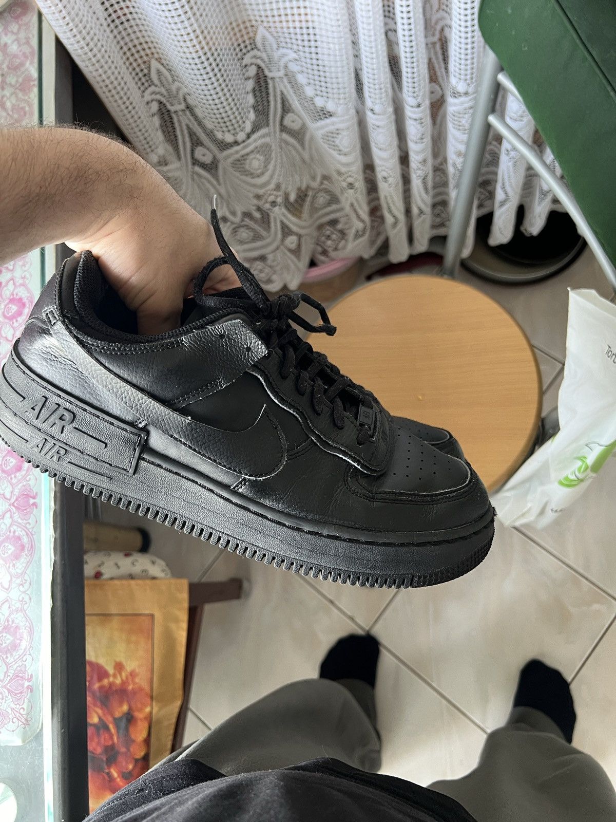 Nike × Vintage Airforce 1 Shadow x Triple Black Size US 12 / EU 45 - 8 Thumbnail