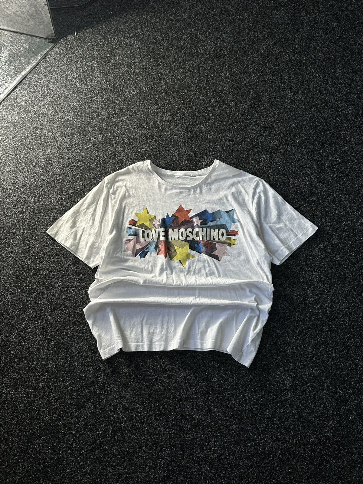 Moschino × Vintage 🚨 RARE MOSCHINO BIG LOGO STAR LOVE BAGGY Size US XL / EU 56 / 4 - 1 Thumbnail