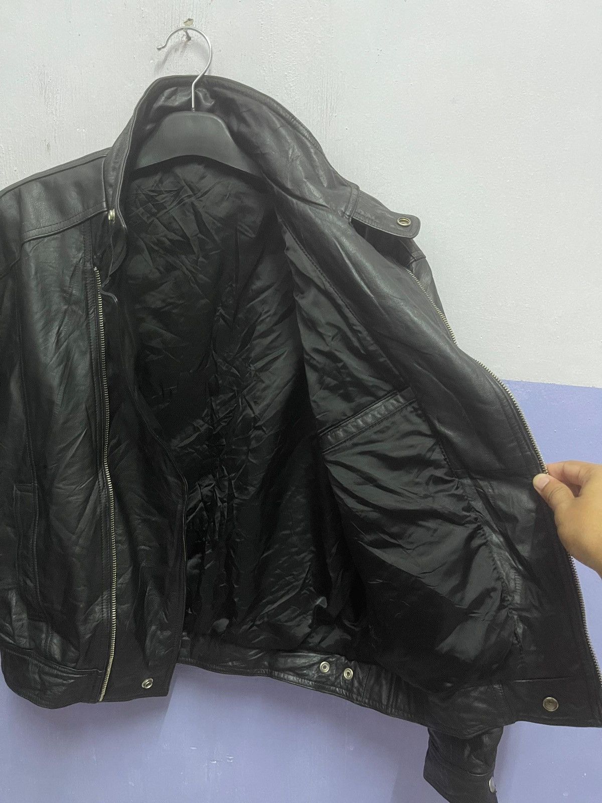 Japanese Brand BROADWAY Rider Double Collar Leather Jacket Size US M / EU 48-50 / 2 - 12 Thumbnail