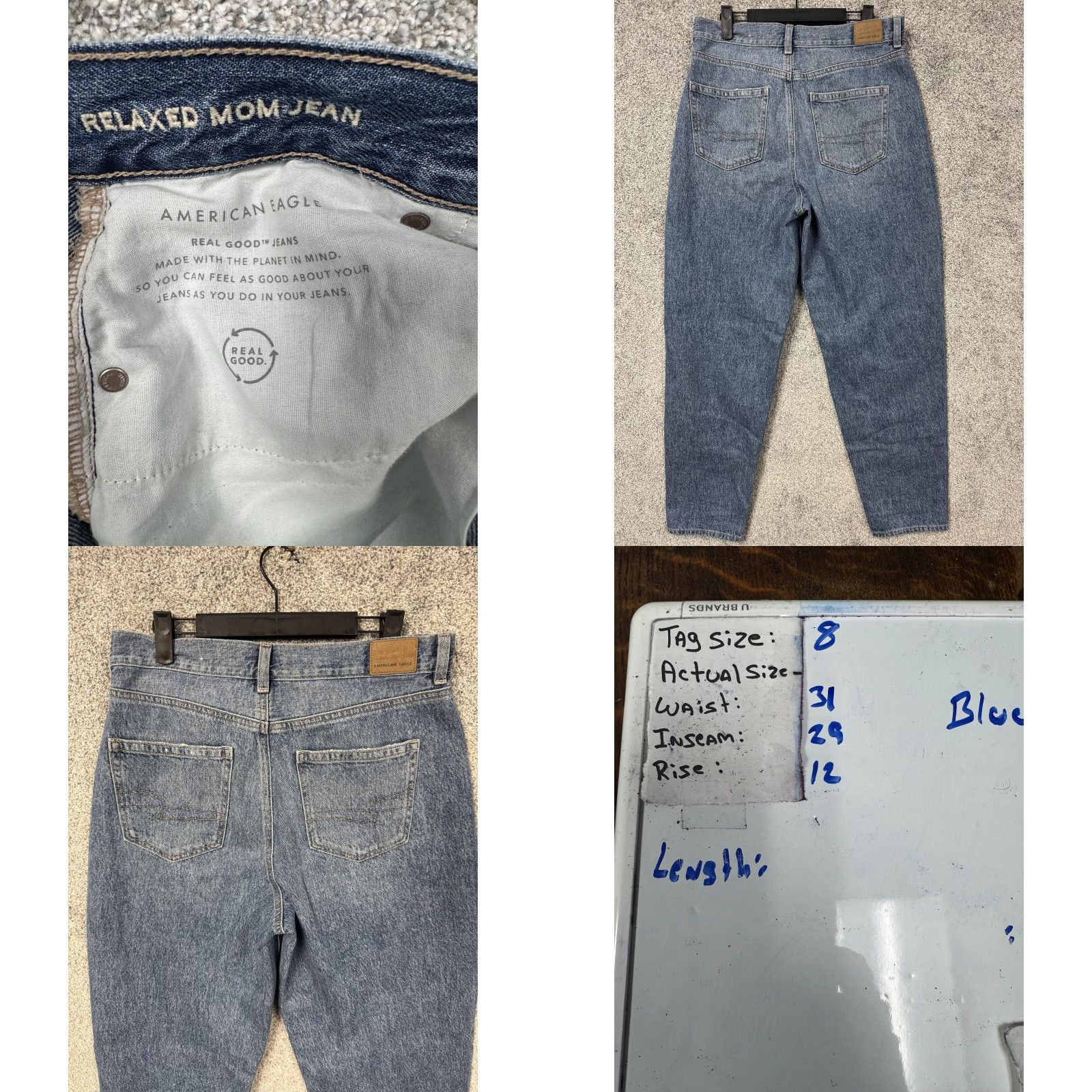 American Eagle Outfitters American Eagle Outfitters Jeans Womens 8 Blue Relaxed Mom High Rise Distressed Size 30" / US 8 / IT 44 - 9 Thumbnail