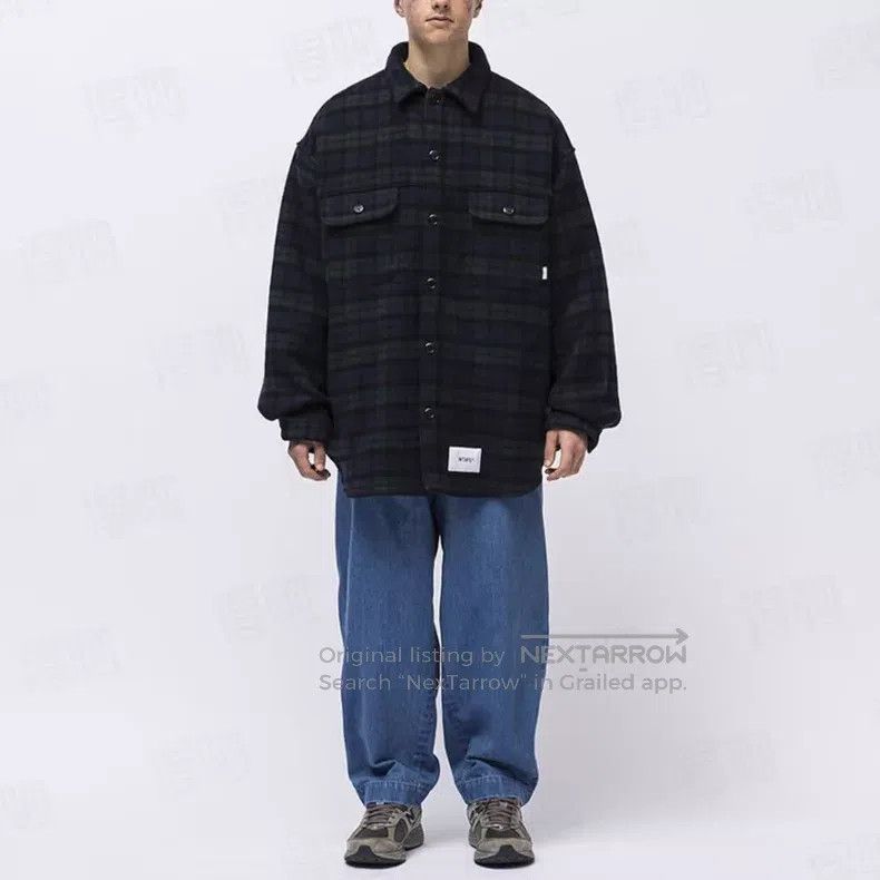 Wtaps Wtaps Wool Tweed Heavy Shirt, Green Size US M / EU 48-50 / 2 - 6 Thumbnail