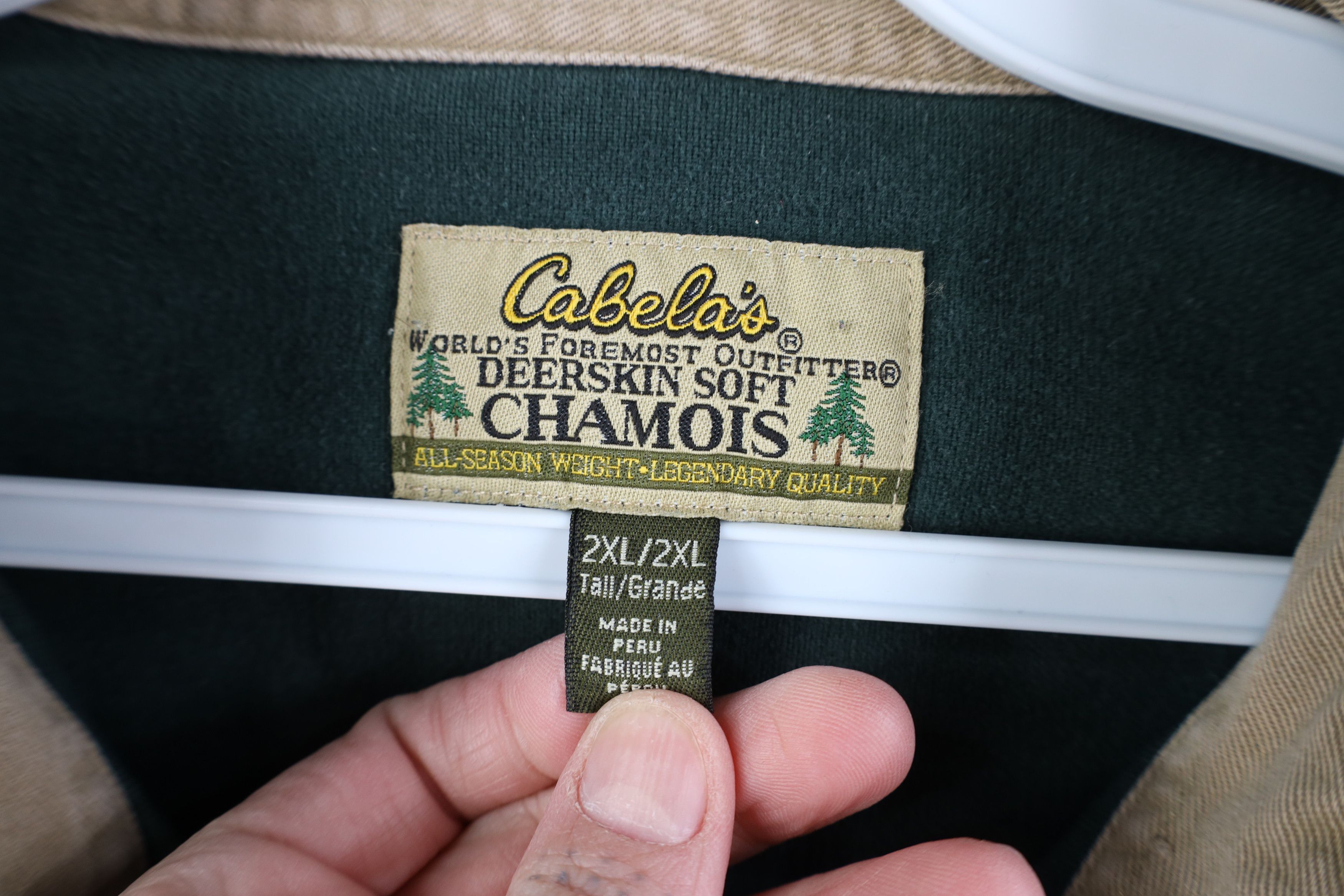 Cabelas Vintage 90s Cabelas Deerskin Chamois Cloth Button Shirt Size US XXL / EU 58 / 5 - 9 Thumbnail