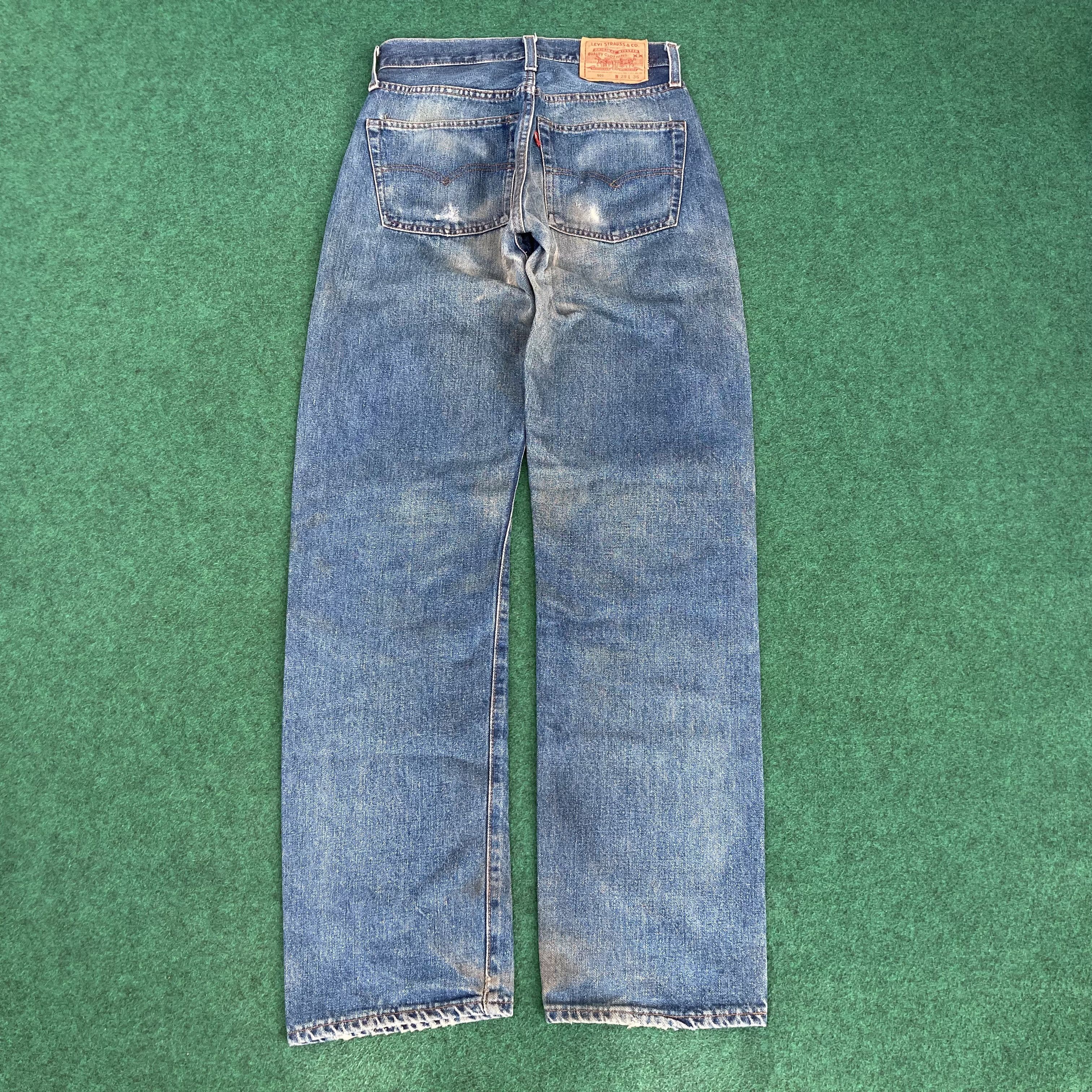 Levi's 28x32.5 Vtg Levis 501 Big E Usa Selvedge Button 555 Jeans Size US 28 / EU 44 - 18 Thumbnail