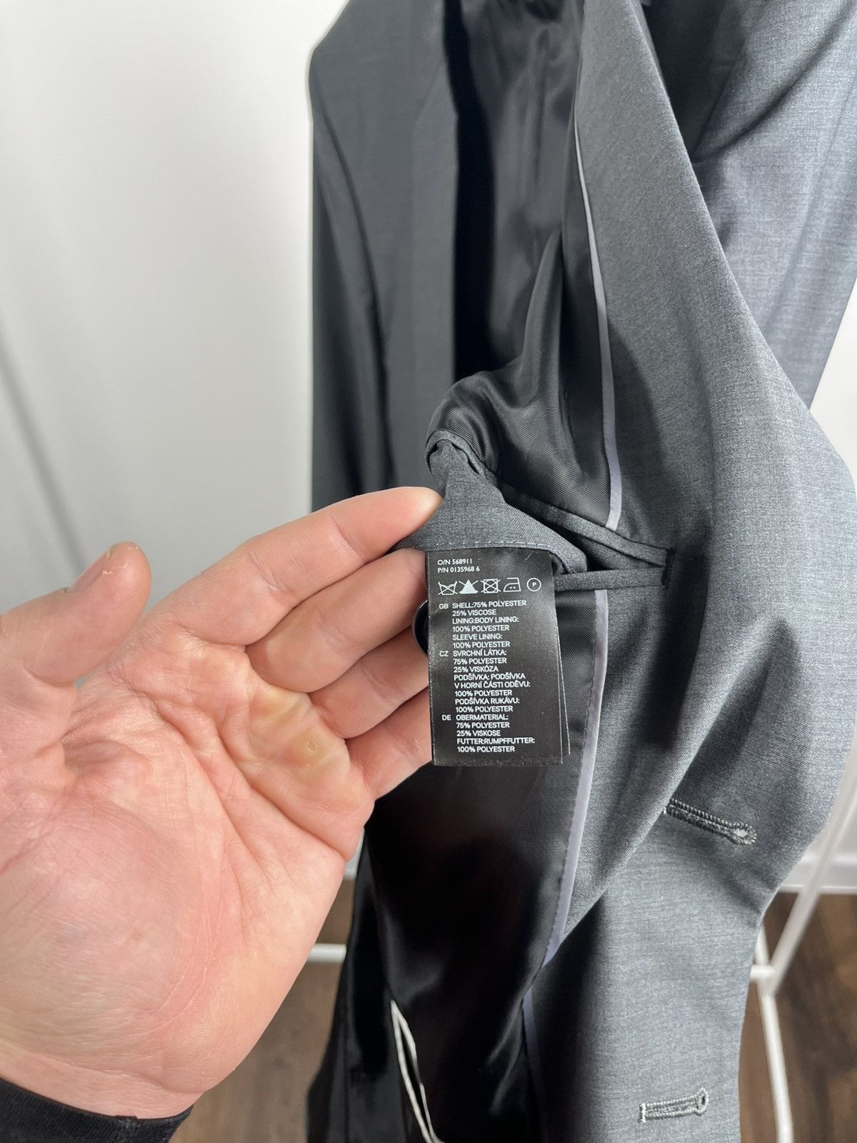 Pal Zileri Pal Zileri Grey Blazer Jacket Tailored Fit EU 48 Size 38R - 7 Thumbnail