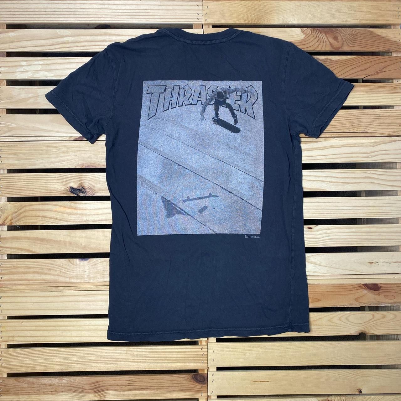 Emerica Emerica x Thrasher Magazine Black Y2K Skate Tee Size Small Size US S / EU 44-46 / 1 - 1 Thumbnail