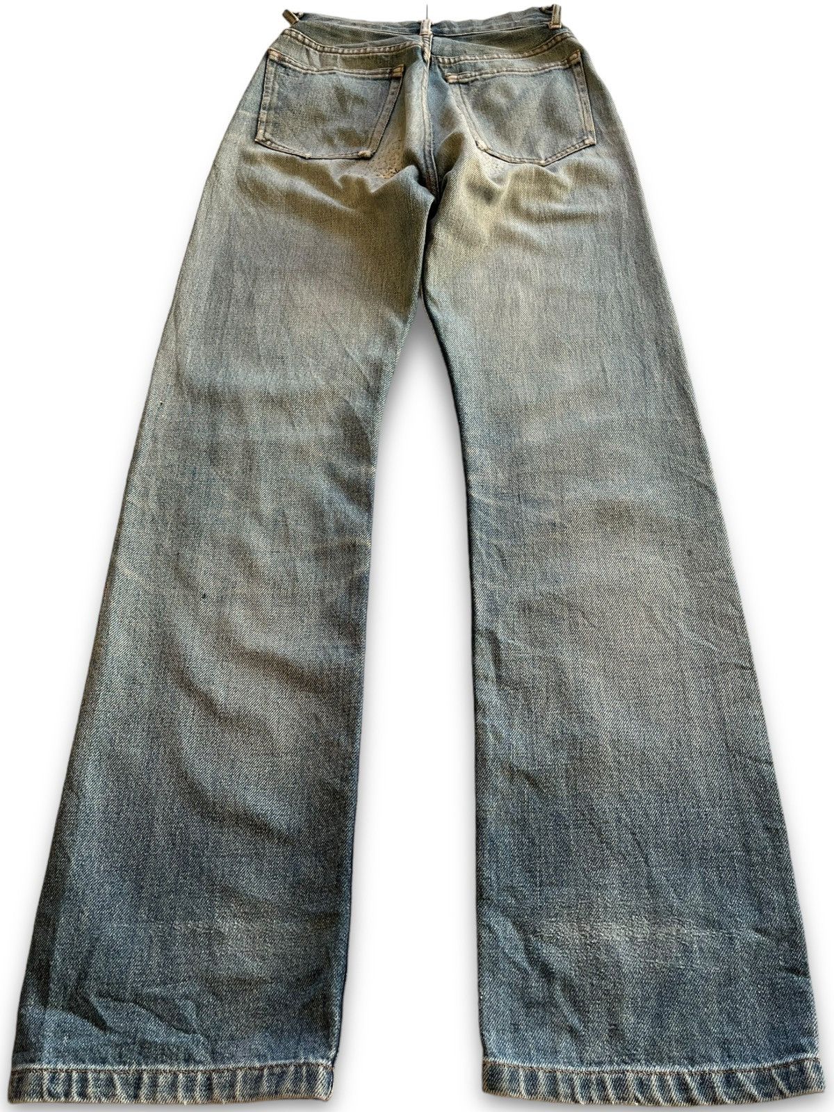 A.P.C. Vintage APC Rue De Fleurus Paris Selvedge Distressed Jeans Size 22" - 2 Thumbnail