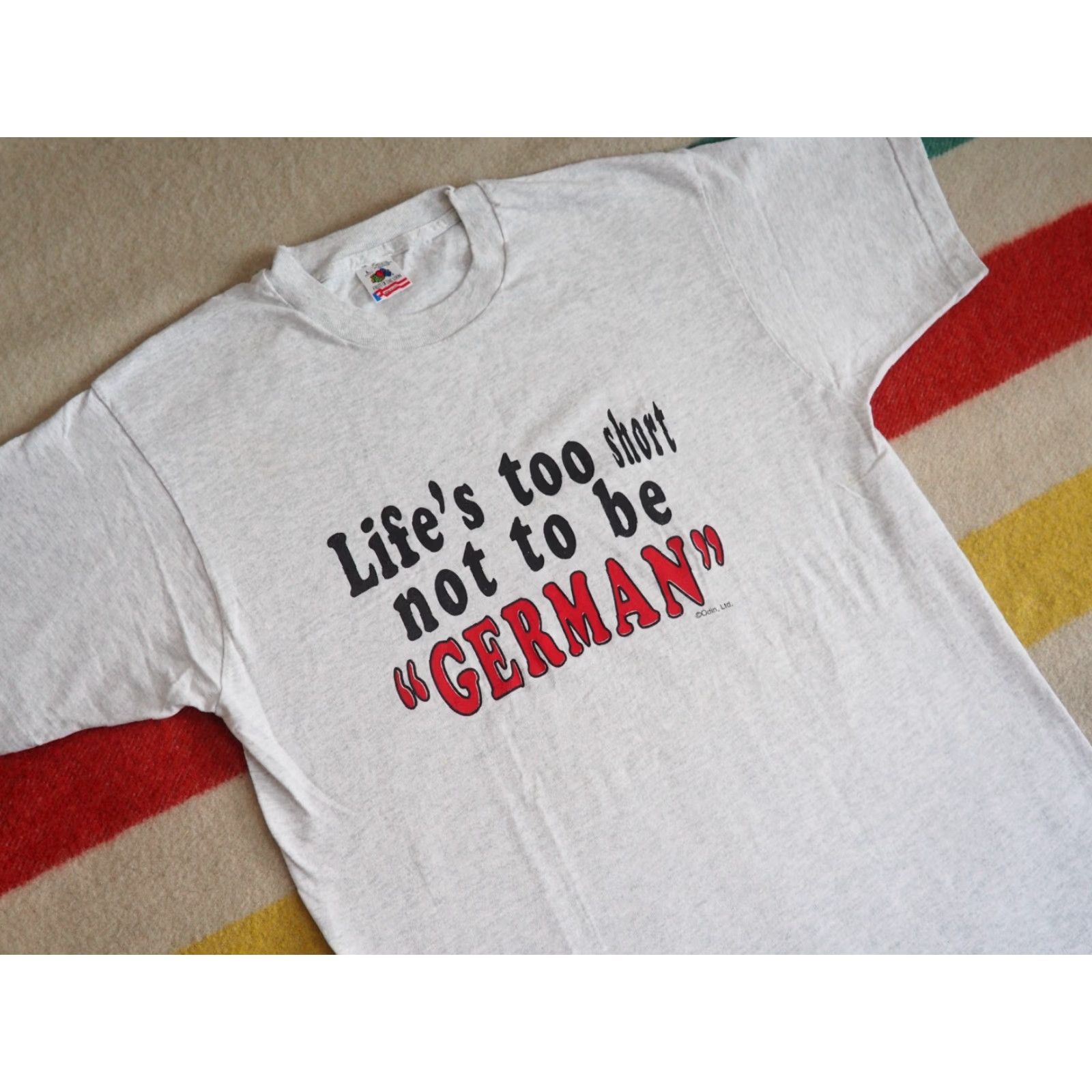 Fruit Of The Loom VINTAGE Fruit of the Loom Graphic Tee Gray 90s M Unisex T-Shirt USA Fruit of the Loom Shirt Mens Womens Size US M / EU 48-50 / 2 - 2 Thumbnail