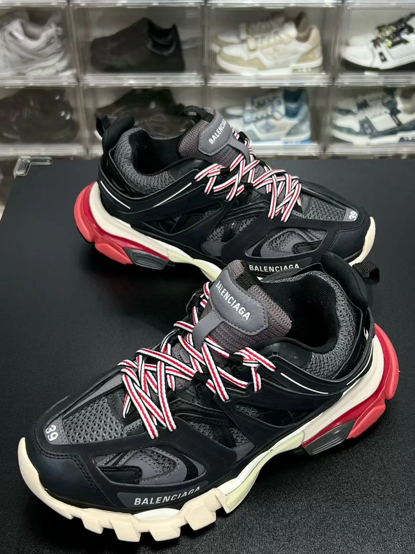 Balenciaga Balenciaga Track Black Red 39 Size US 8 / IT 38 - 1 Thumbnail