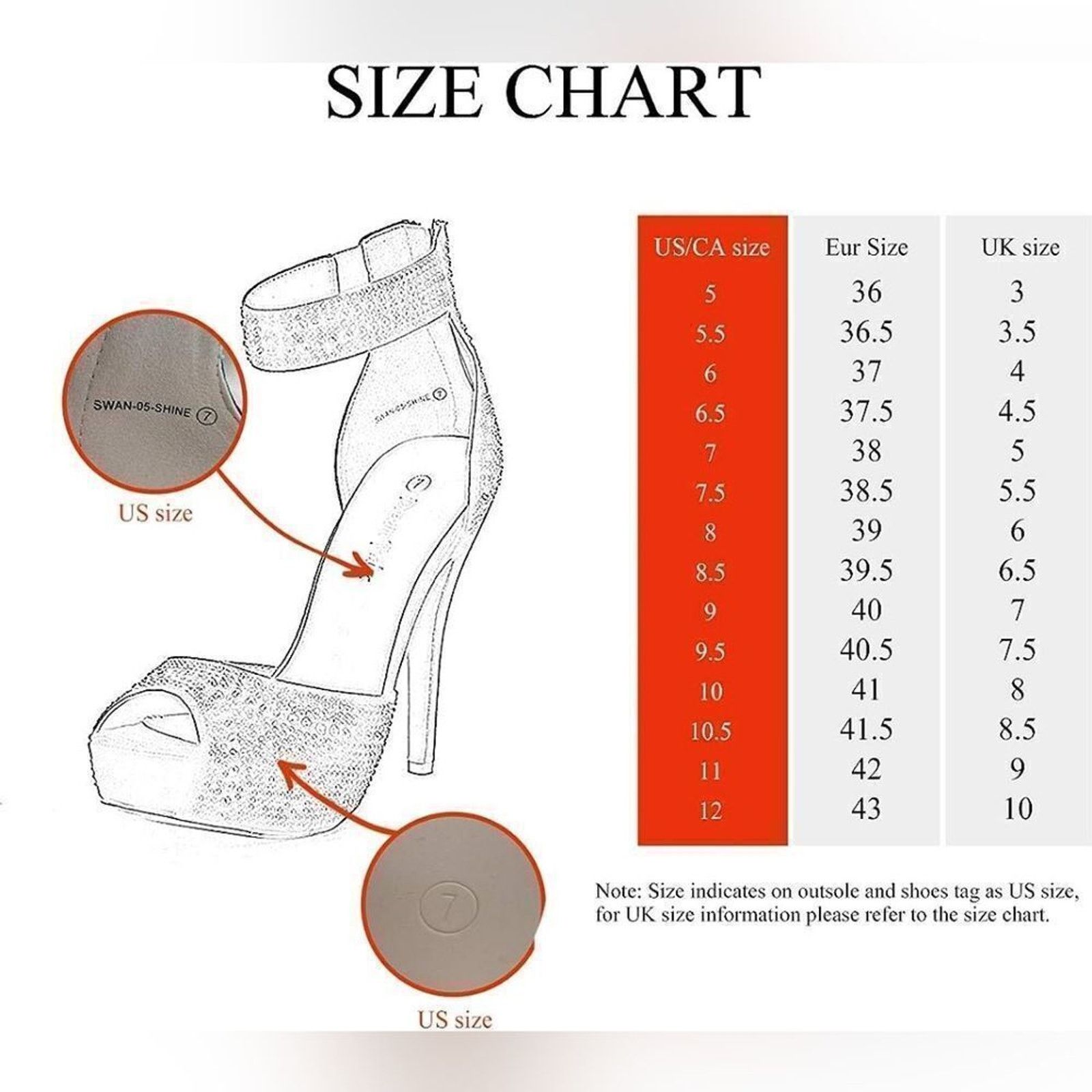 & Other Stories (42-2947) DREAM PAIRS Women's Swan-05 Sz 9 Size US 9 / IT 39 - 6 Thumbnail