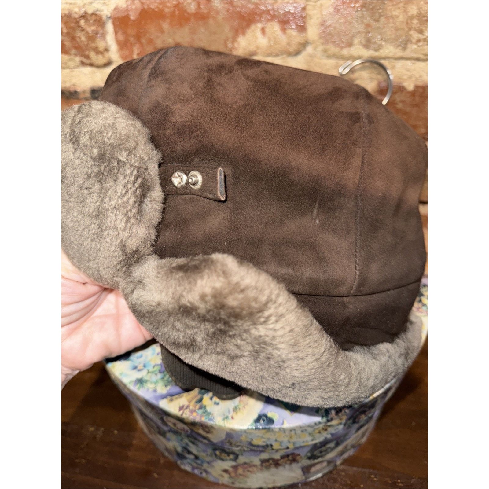 & Other Stories Vintage Men’s Russian Aviator Sheepskin Leather Hat Sz Sm Size ONE SIZE - 5 Thumbnail