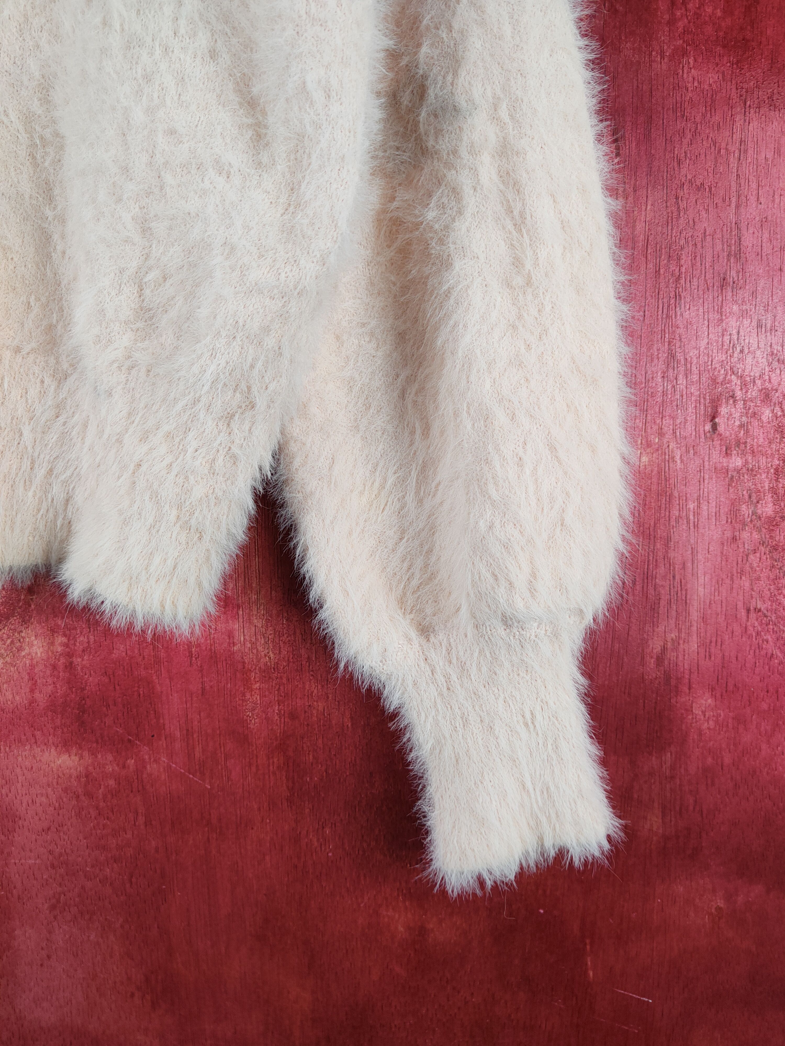 Homespun Knitwear Pinky Orange Shag Shaggy Fur Mohair Knitwear #S2108 Size M / US 6-8 / IT 42-44 - 6 Thumbnail
