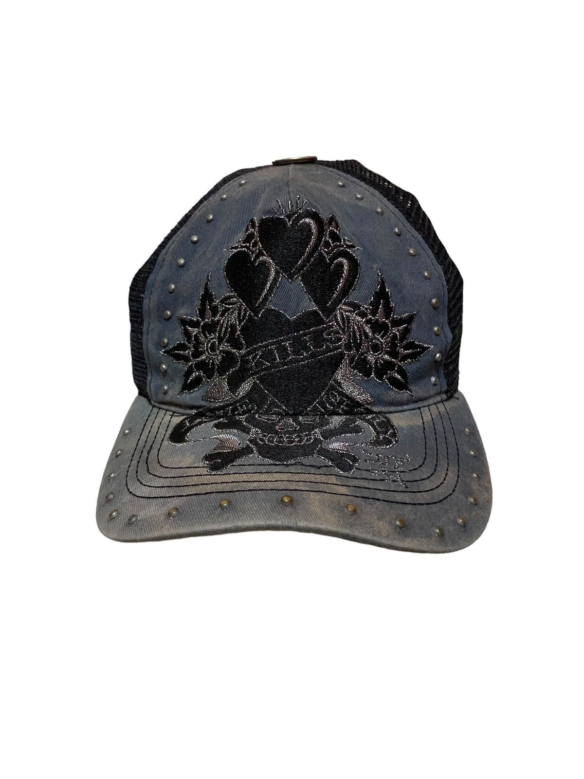 Ed Hardy × Japanese Brand Sun faded ed hardy emboidery skulls design hat Size ONE SIZE - 1 Thumbnail