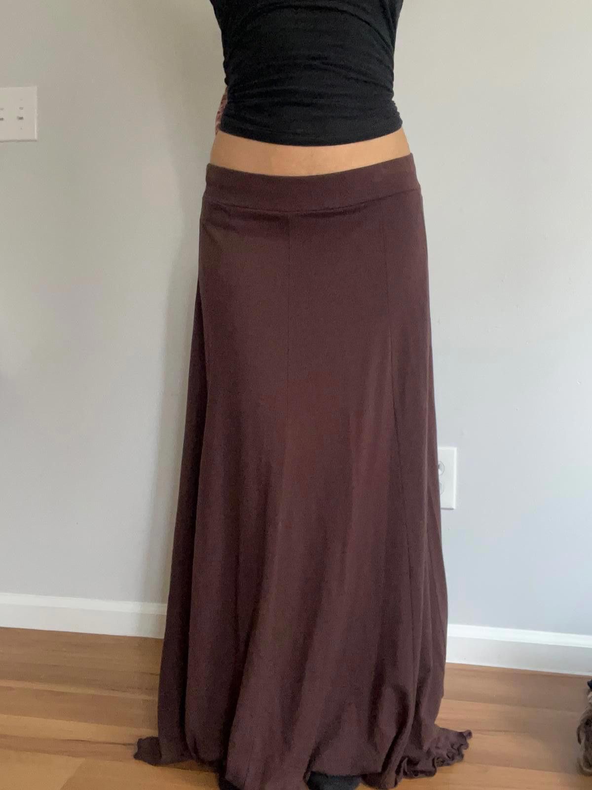 Cartoon Network Women’s low rise brown flowy long skirt Size 32" / US 10 / IT 46 - 1 Thumbnail