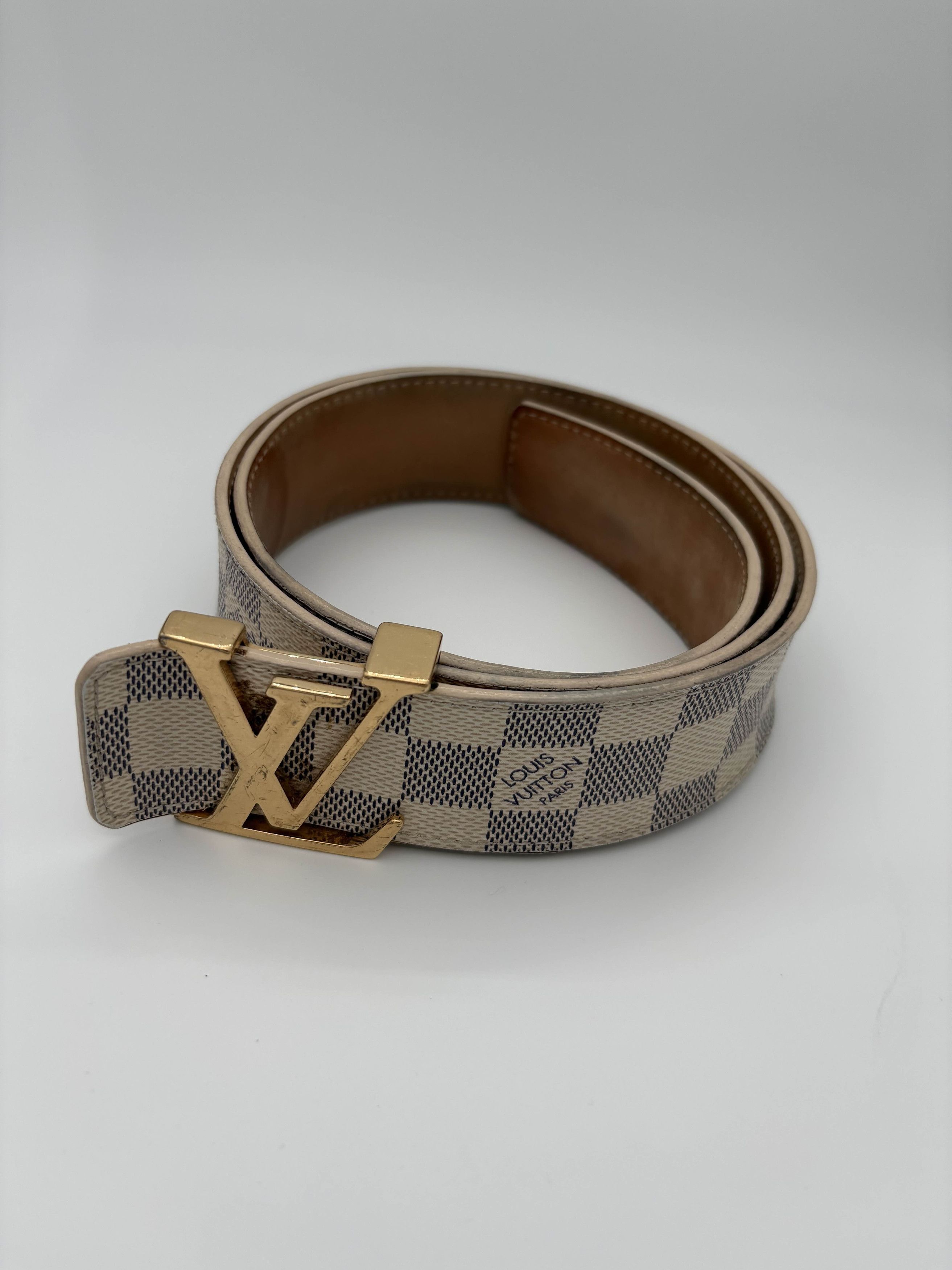 Louis Vuitton LOUIS VUITTON Damier Azur Centurion LV Initial Belt M9609V Size ONE SIZE - 1 Thumbnail
