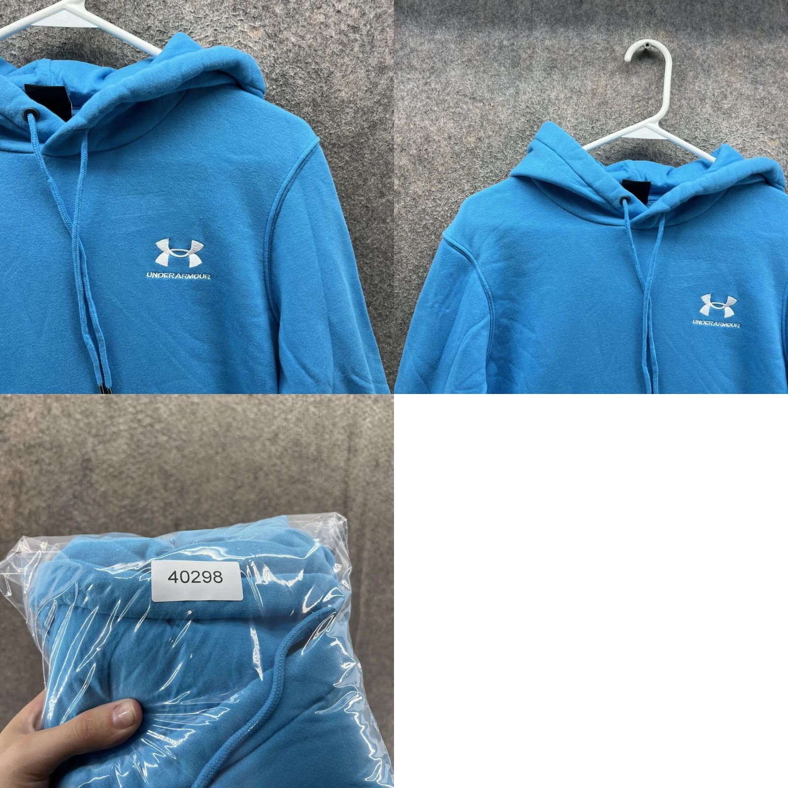 Under Armour Under Armour Hoodie Mens Small Blue Pullover Fleece Sweatshirt Logo Athletic Regular Fit Crew Neck Long Sleeve with Pockets Size US S / EU 44-46 / 1 - 8 Thumbnail