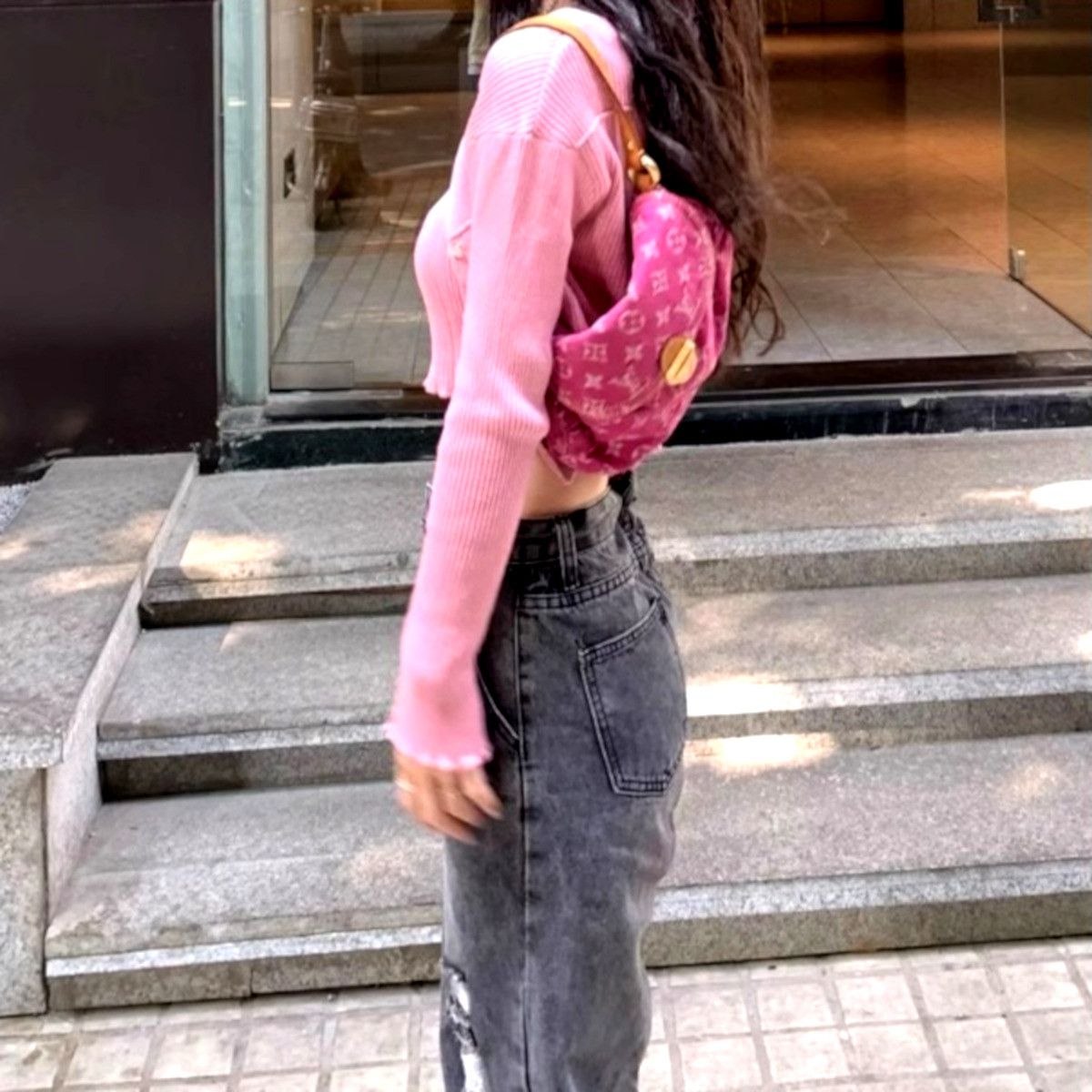 Designer × Japanese Brand × Vintage Stunning Black Washed Ripped Straight Jeans Streetwear Size 28" / US 6 / IT 42 - 2 Thumbnail