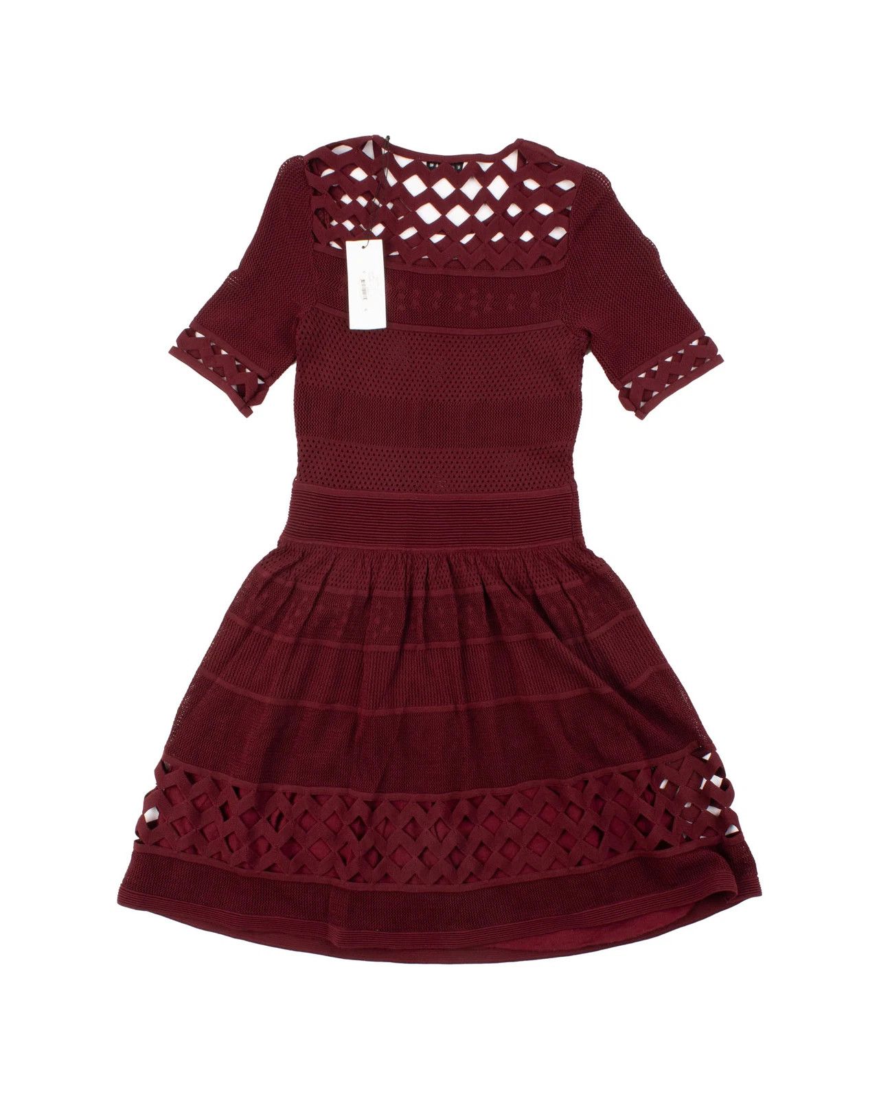 Sandro Women's Sandro Paris Bordeaux Knit Cut-Out Dress Size L Size L / US 10 / IT 46 - 2 Thumbnail