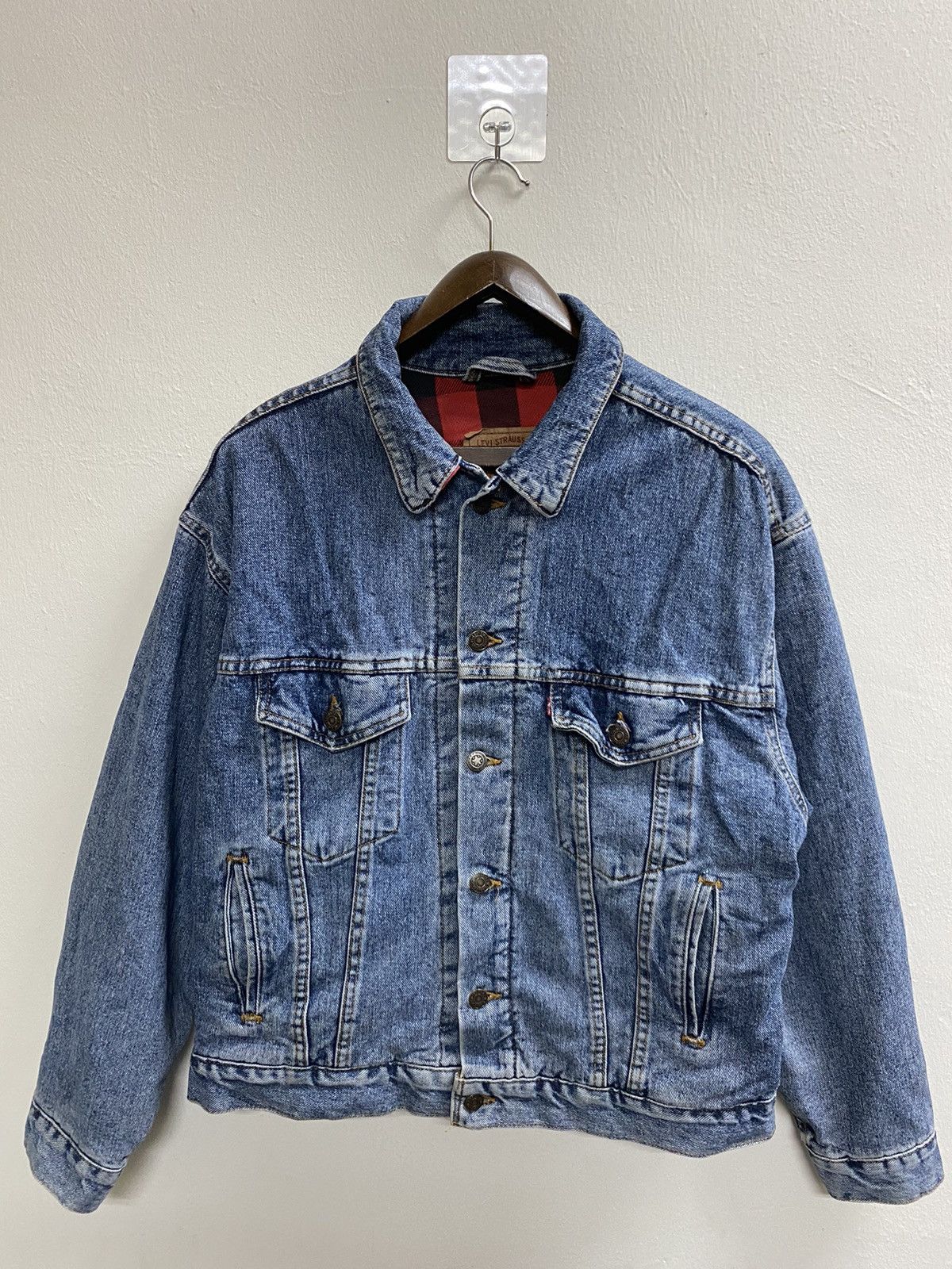 Levi's Vintage Clothing Vintage 90s Levi's Denim Buffalo Check Jacket Size US M / EU 48-50 / 2 - 4 Thumbnail