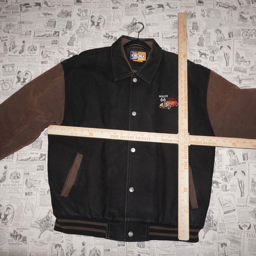Vintage XL - Vintage Y2K button up bomber jacket route 66 embroider Size US XL / EU 56 / 4 - 4 Thumbnail