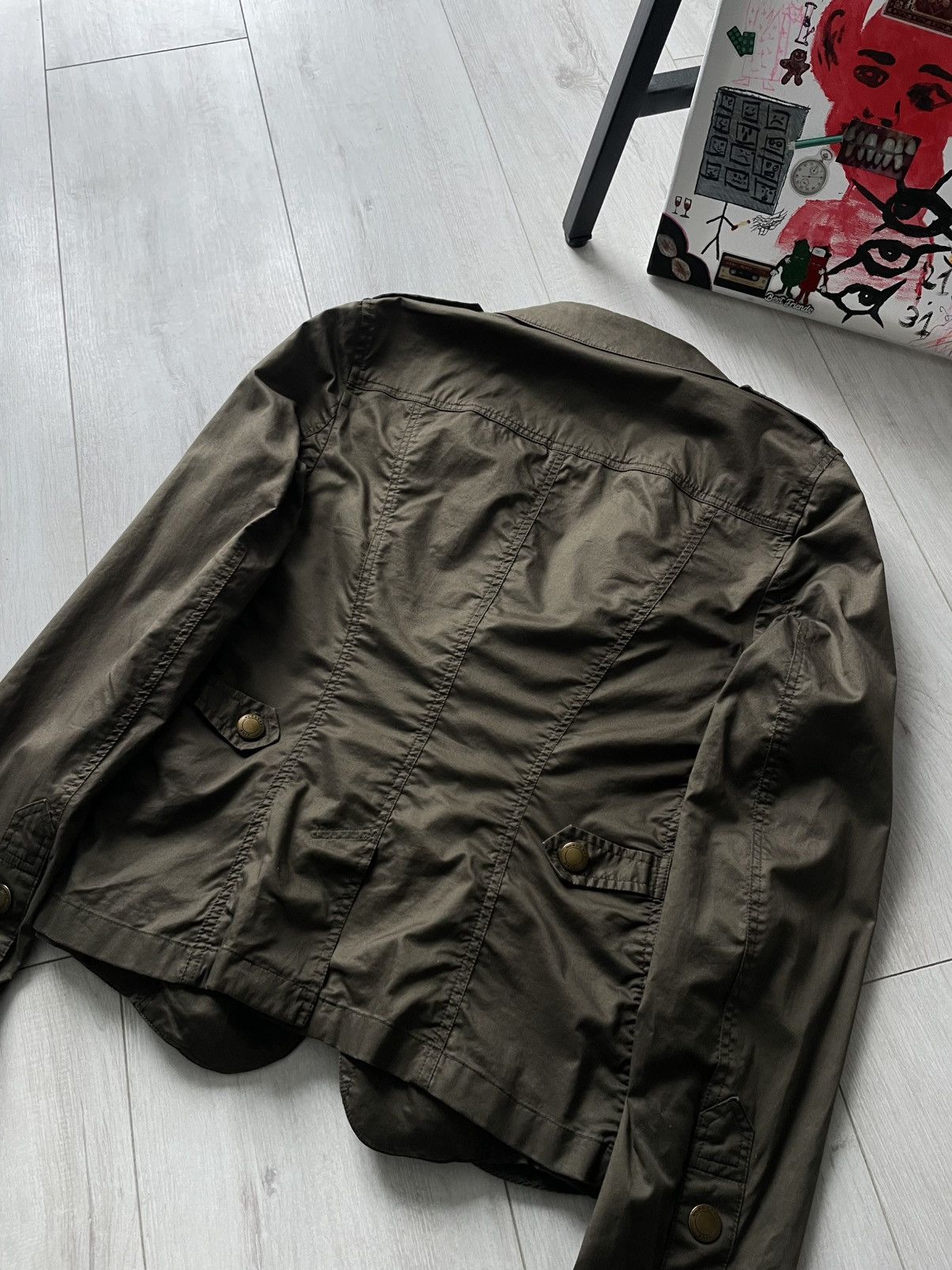 Burberry Burberry Brit Light Khaki Green Blazer Jacket Size XS / US 0-2 / IT 36-38 - 4 Thumbnail